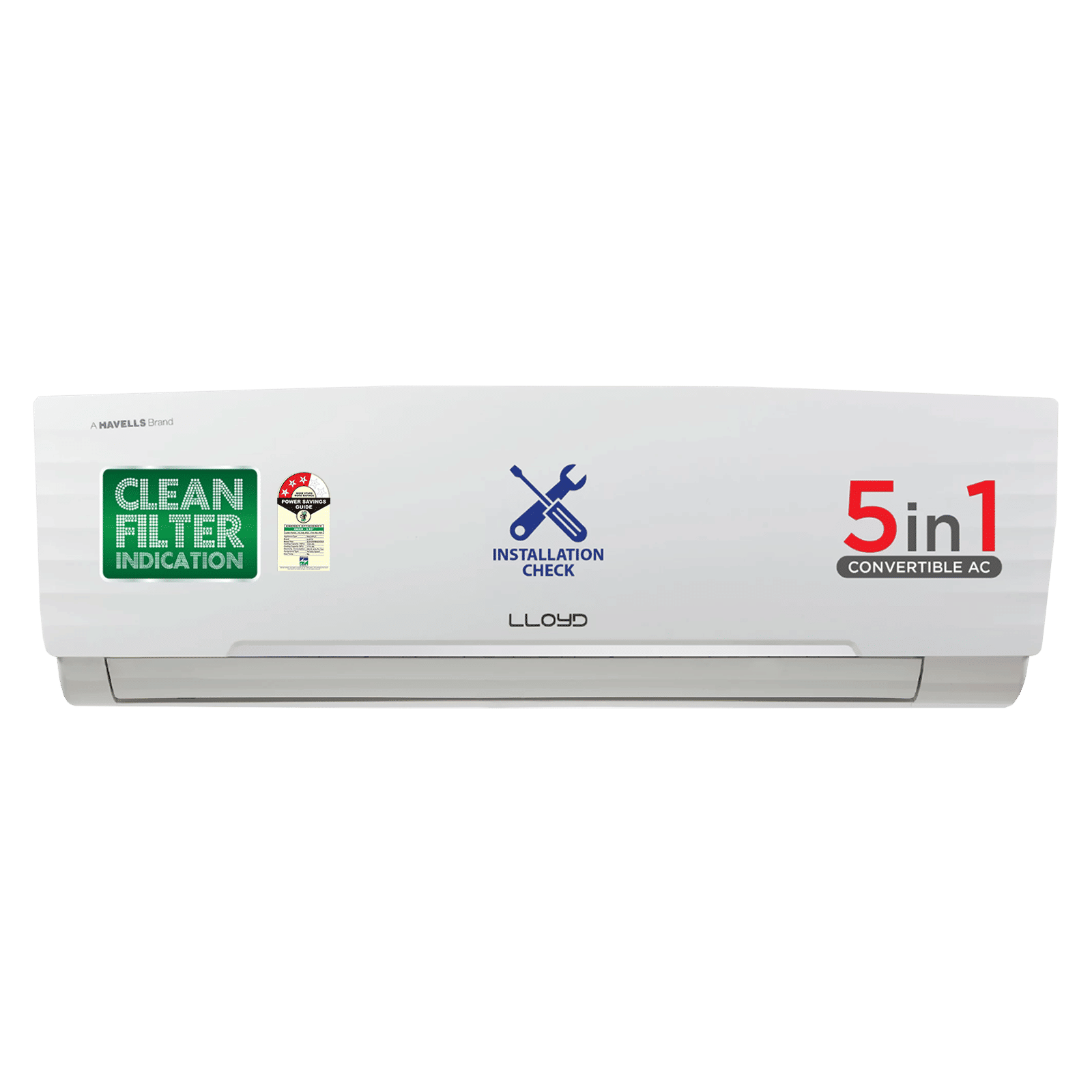 LLOYD 5 in 1 Convertible 1 Ton 3 Star Inverter Split AC with Anti-Viral Dust Filter ( Copper Condenser, GLS12I3FWAEA)