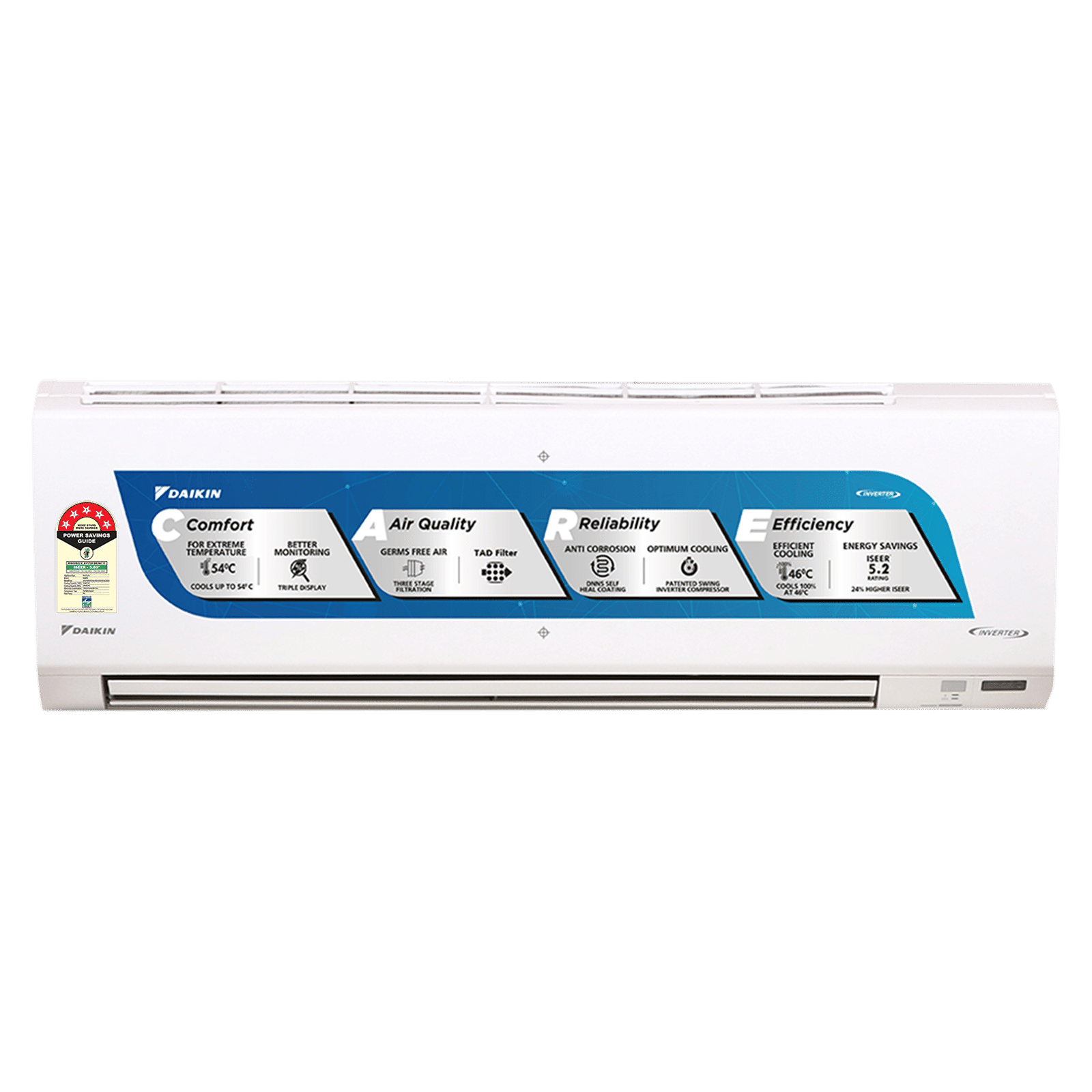 DAIKIN Premium Series 1.5 Ton 5 Star Inverter Split AC (Copper Condenser, PM 2.5 Filter, ATKM50UV16VA)