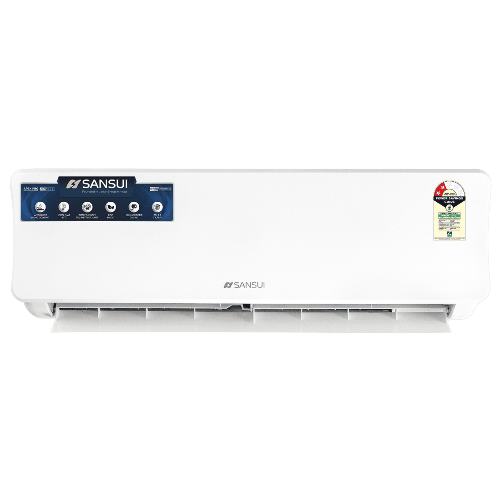 SANSUI Apex Pro 1.8 Ton 2 Star Fixed Speed Split AC (Copper Condenser, PM 2.5 Filter, JSE242FS24F1)