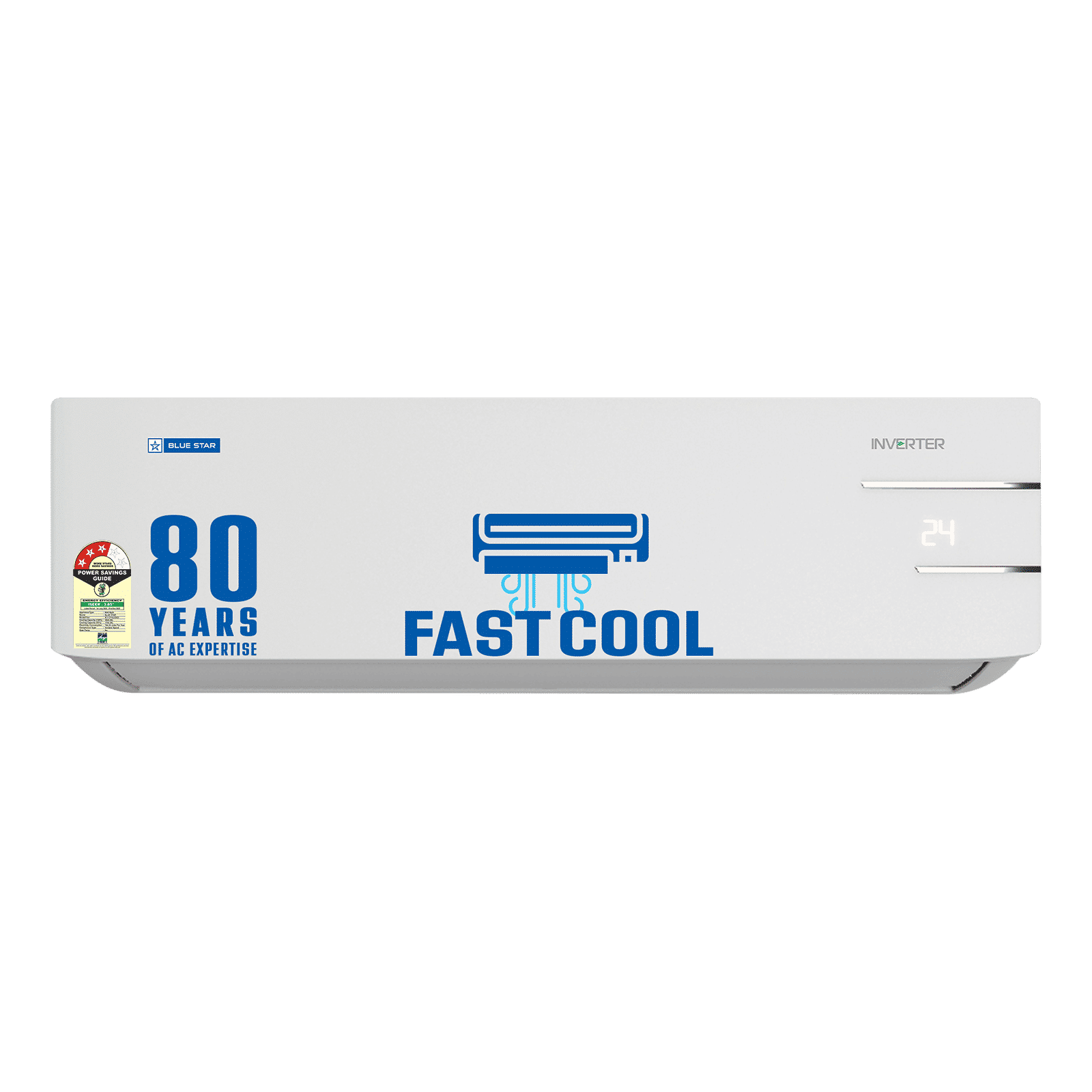 Blue Star Y Series 5 in 1 Convertible 1 Ton 3 Star Inverter Split AC with Dust Filter (2024 Model, Copper Condenser, IE312YNU)