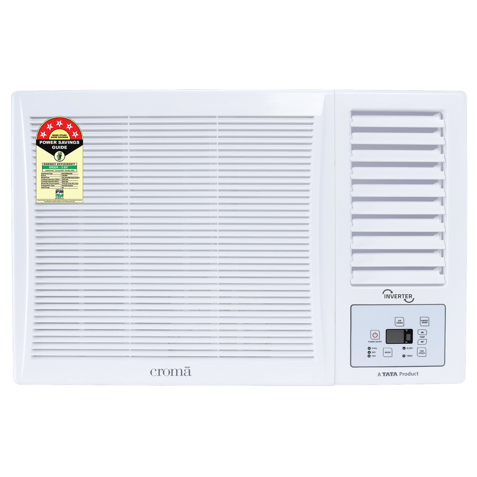 Croma 1.5 Ton 5 Star Inverter Window AC with Self Diagnosis (2025 Model, Copper Condenser)