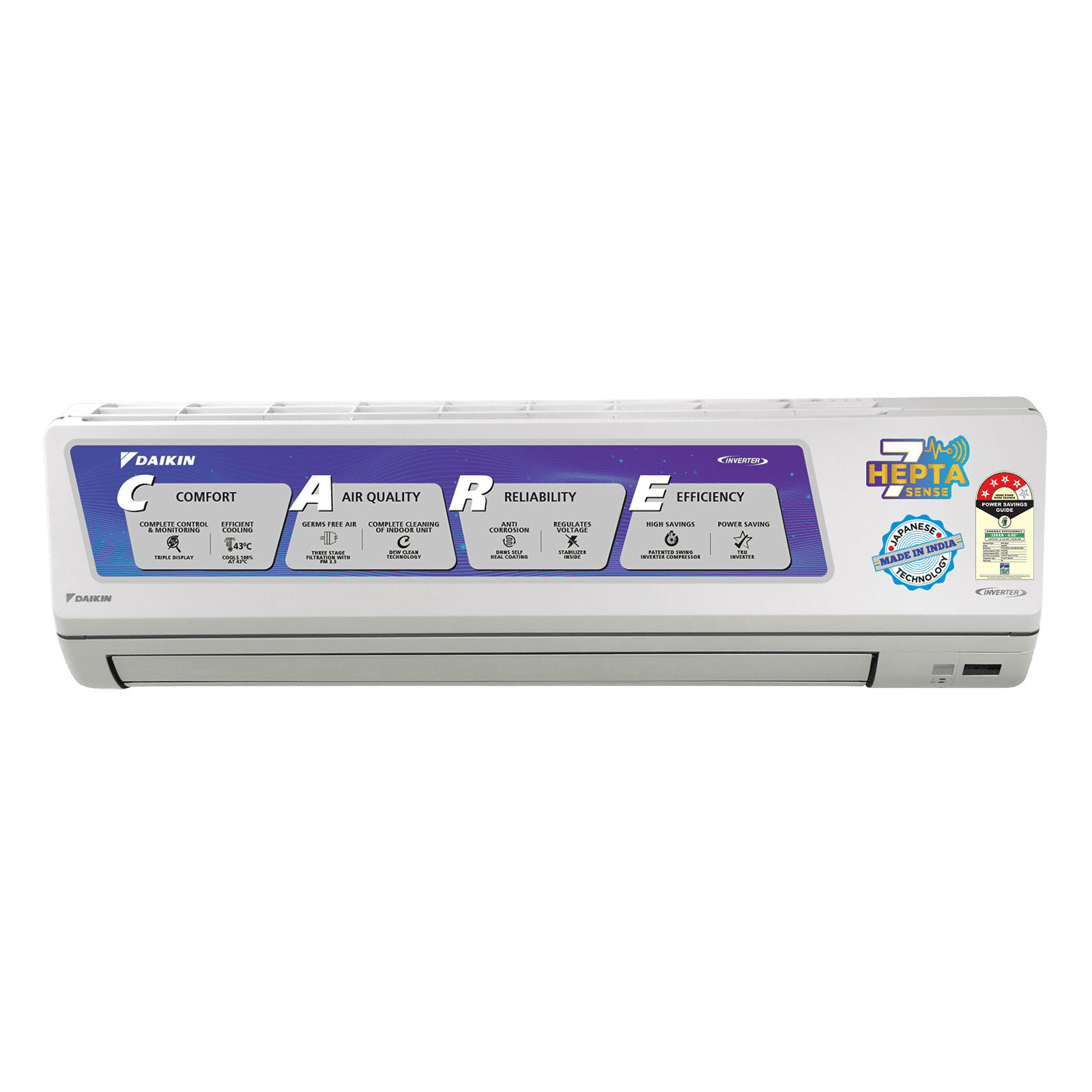 DAIKIN Premium Series 2.5 Ton 4 Star Inverter Split AC with (Copper Condenser, PM 2.5 Filter, FTKL90UV)