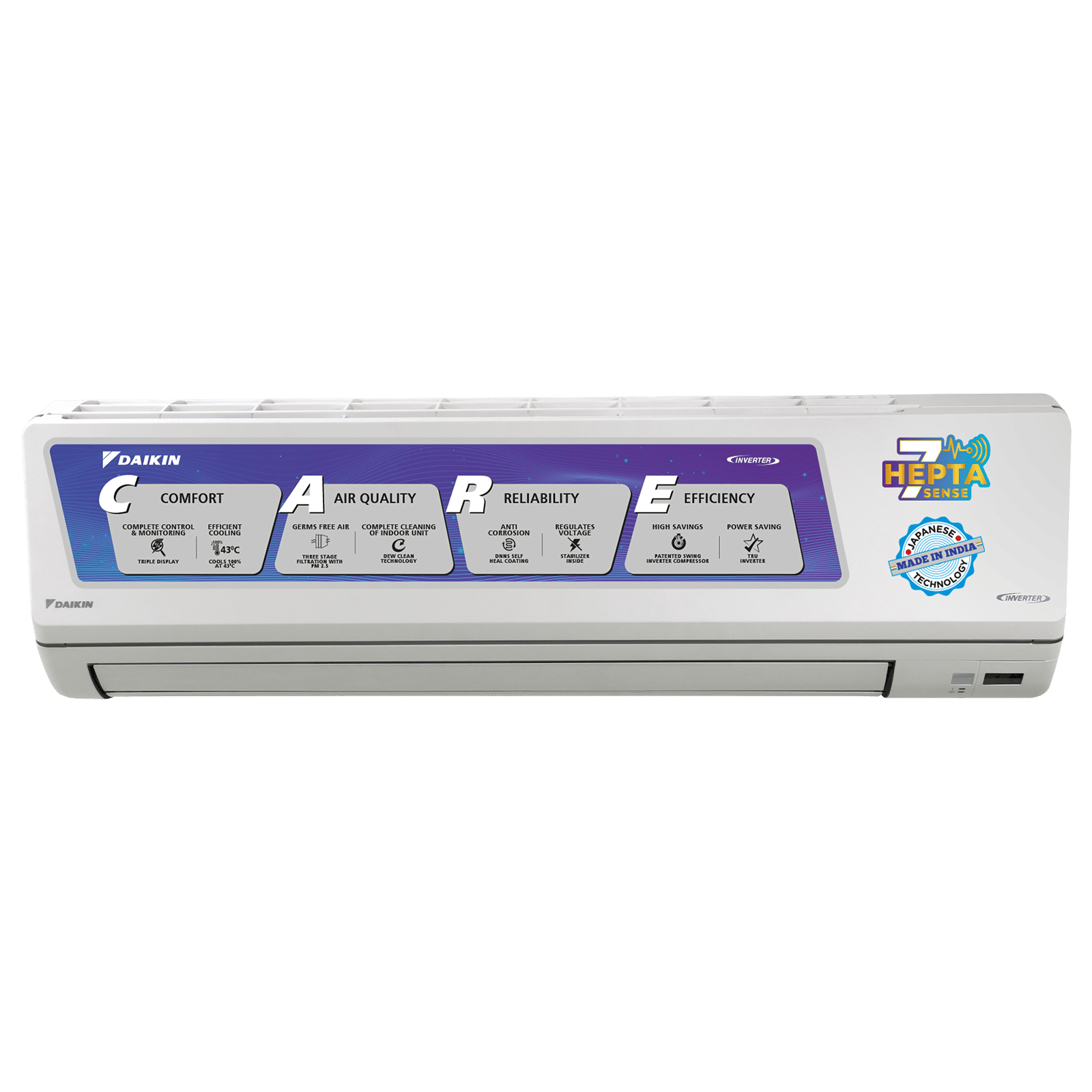 DAIKIN Premium Series 2.5 Ton 4 Star Inverter Split AC with (Copper Condenser, PM 2.5 Filter, FTKL90UV)