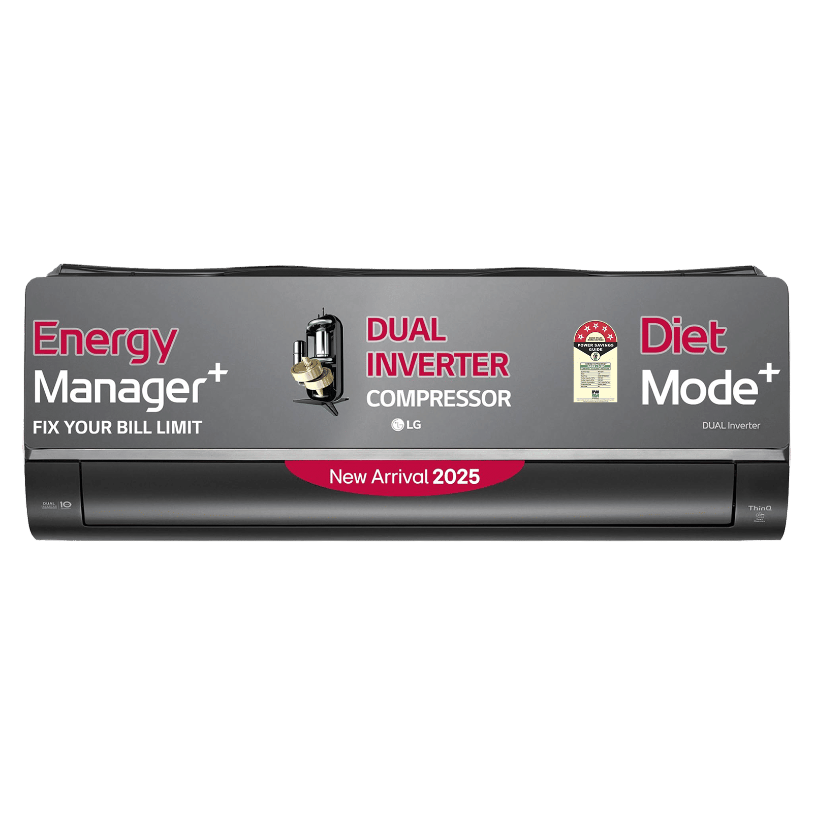 LG 6 in 1 Convertible 1.5 Ton 5 Star Dual Inverter Split AC with 6 Step Fan Speed (2025 Model, Copper Condenser, US-Q19MWZE.ANLG)