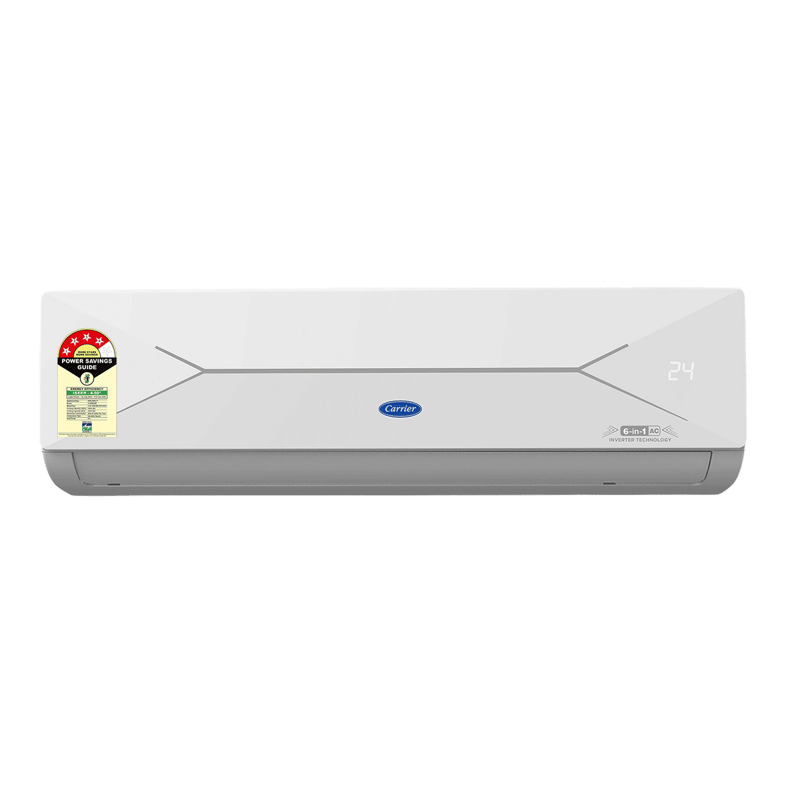 Carrier ESTER EDGE FXi 6 in 1 Convertible 1.5 Ton 4 Star Inverter Split AC with Intelligent CRF Alert (Copper Condenser, CAI19EE4R35F0)-picture-1