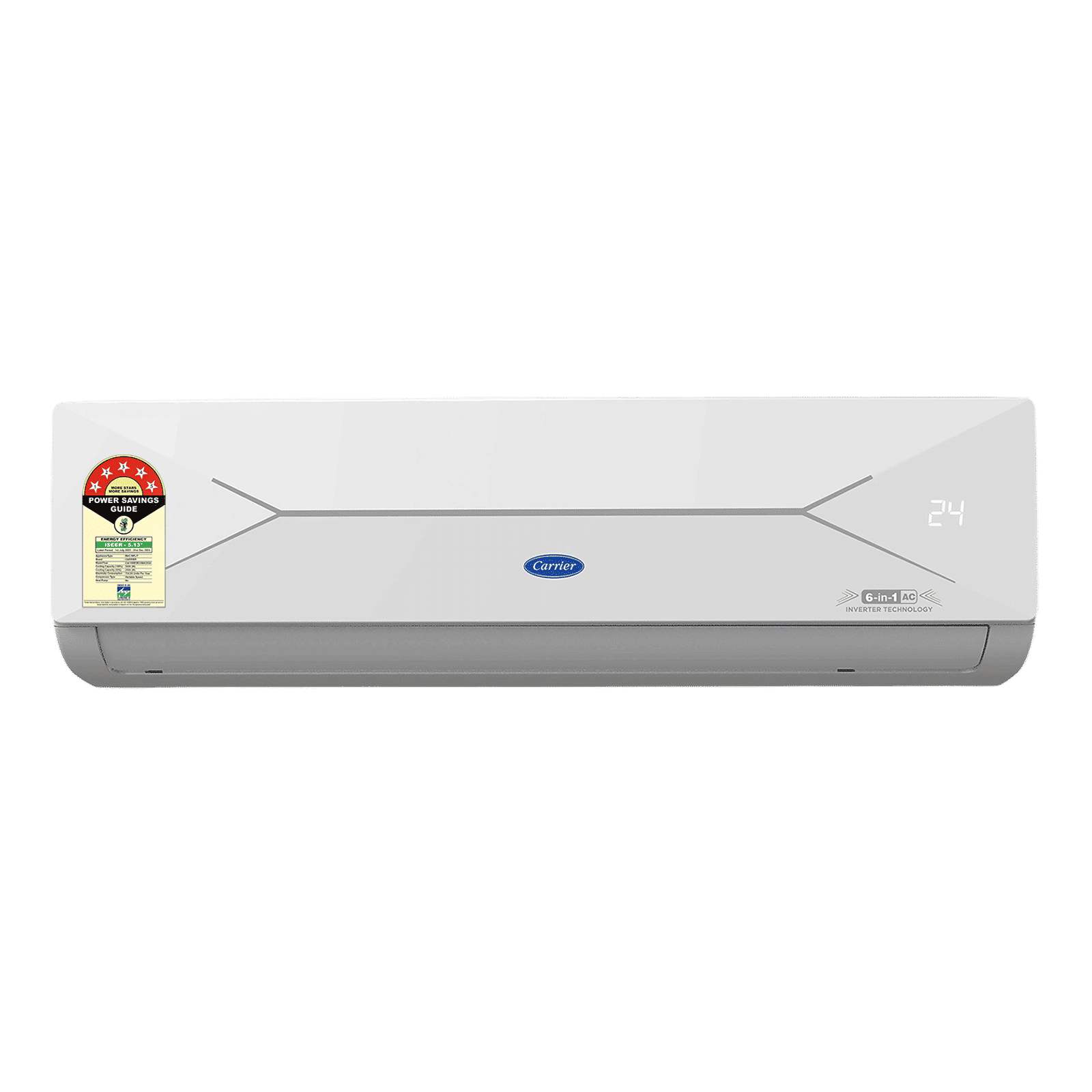 Carrier ESTER EDGE FXi 6 in 1 Convertible 1.5 Ton 5 Star Inverter Split Smart AC with Wi-Fi Supported (Copper Condenser, CAI19EE5R35W0)