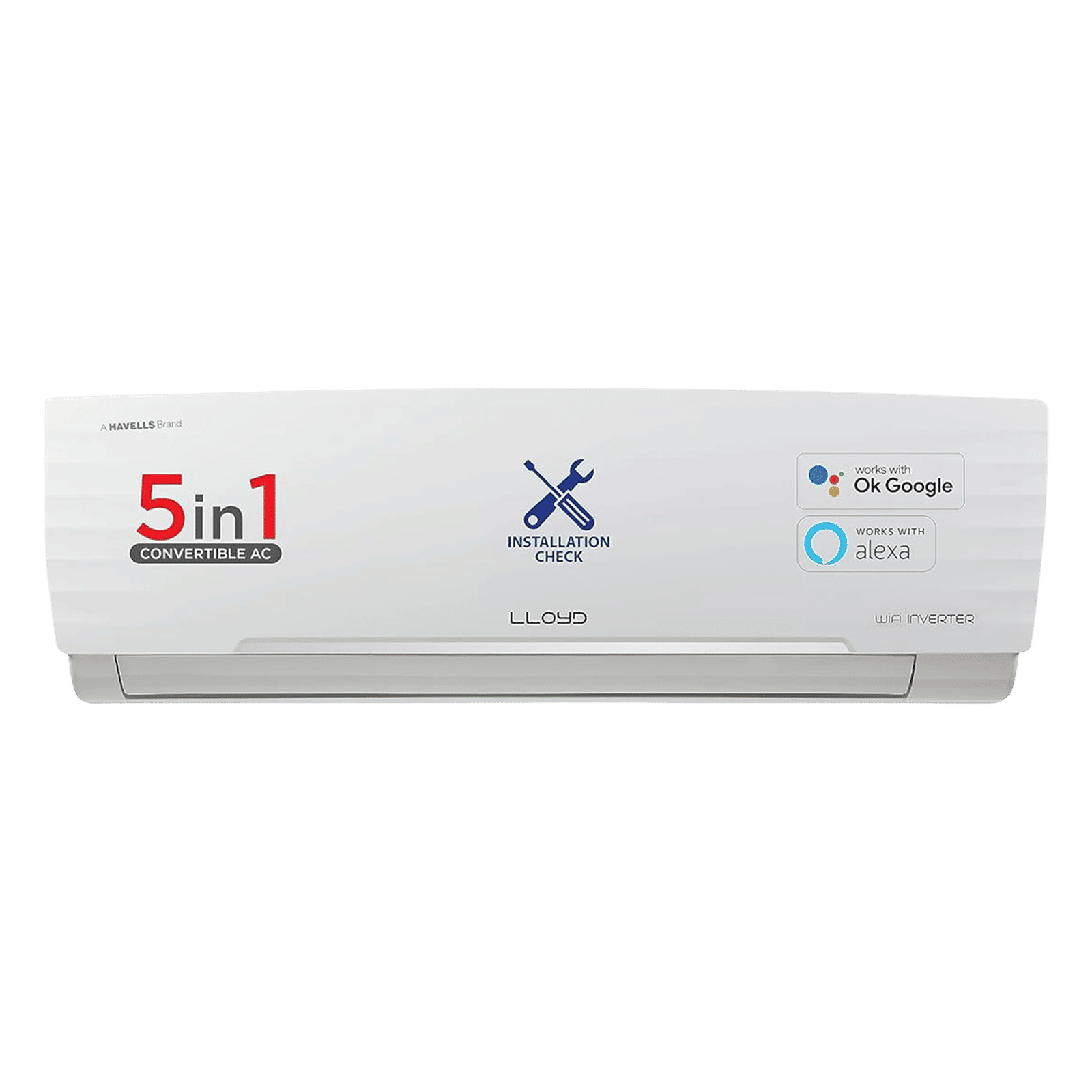 LLOYD 5 in 1 Convertible 1.5 Ton 5 Star Inverter Split Smart AC with Wi-Fi Enabled (2025 Model, Copper Condenser, GLS18V5KWGGR)
