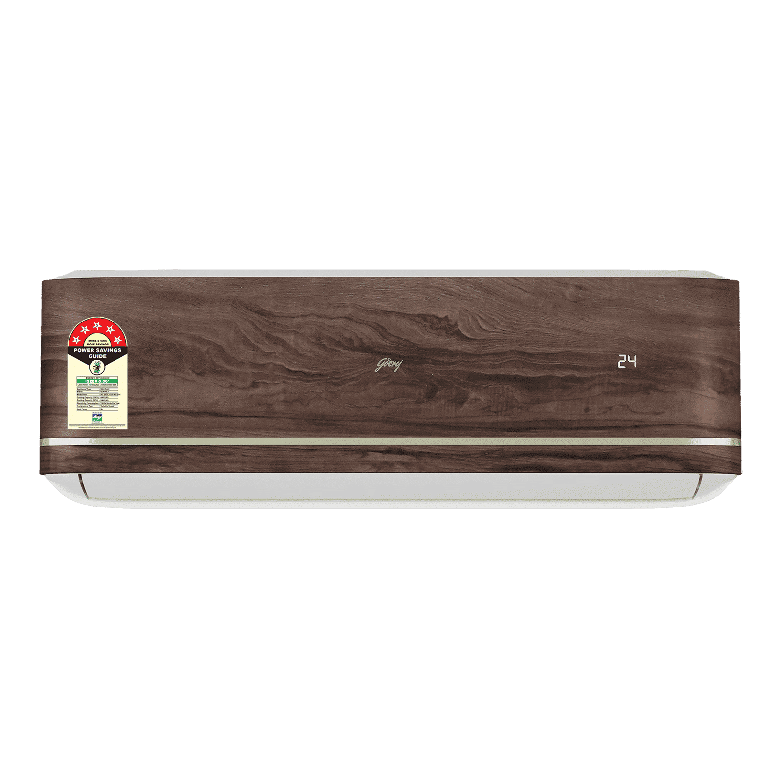 Godrej Vogue Wood SIC 18VTC5 GZP MG Convertible 1.5 Ton 5 Star Inverter Split AC with I-Sense Technology (Copper Condenser, 40101701SD01556)