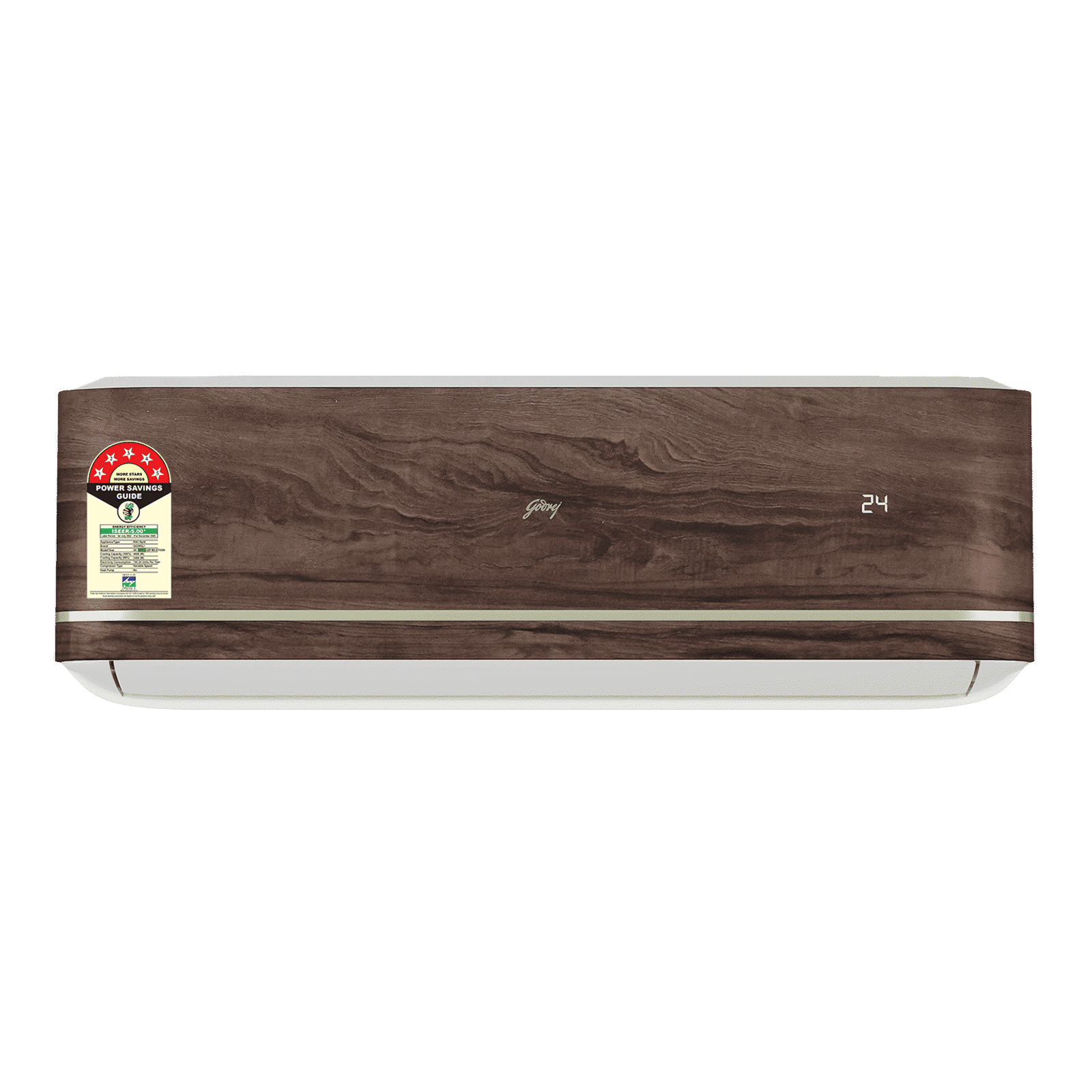 Godrej Vogue Wood SIC 18VTC5 GZP MG IOT Convertible 1.5 Ton 5 Star Inverter Split Smart AC with App Control (Copper Condenser, 40101701SD01554)