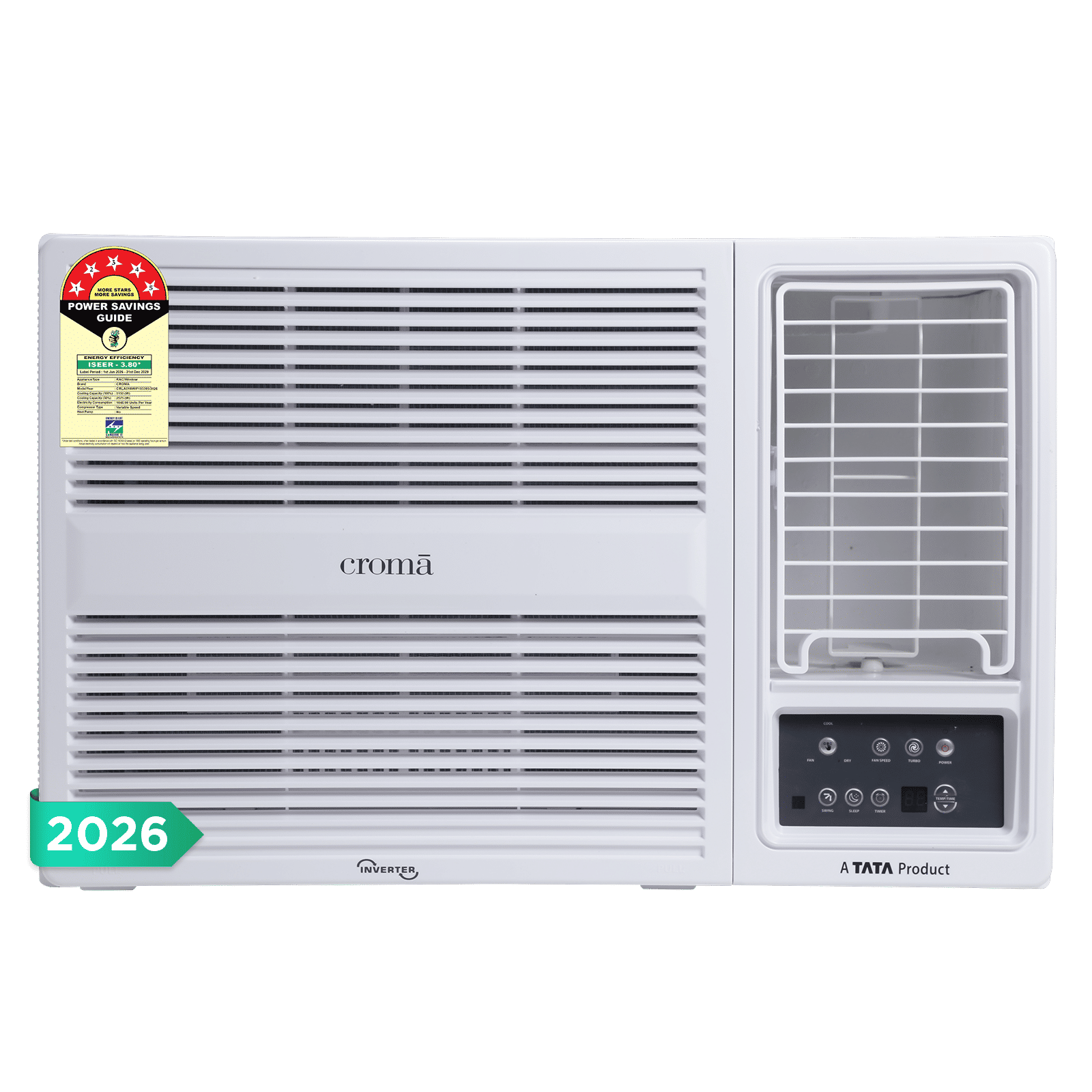 Croma 1.5 Ton 5 Star Inverter Window AC (2026 Model, Copper Condenser, Dust Filter, CRLA018WIF193395)