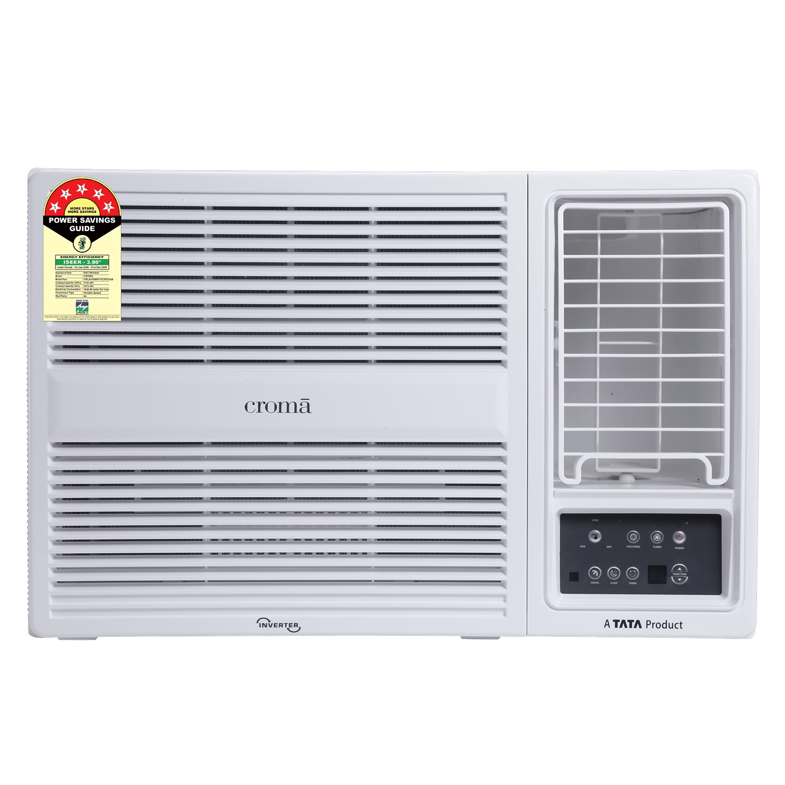 Croma 1.5 Ton 5 Star Inverter Window AC (2026 Model, Copper Condenser, Dust Filter, CRLA018WIF193395)