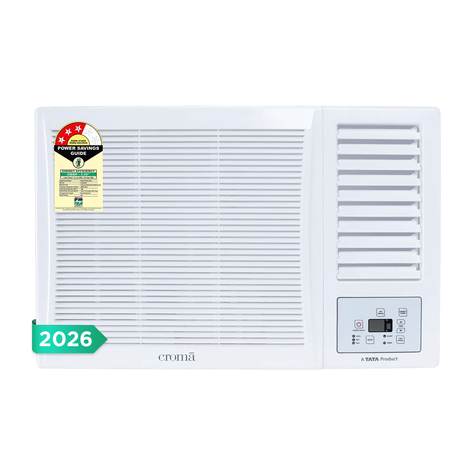 Croma 1.5 Ton 3 Star Fixed Speed Window AC (2026 Model, Copper Condenser, Dust Filter)