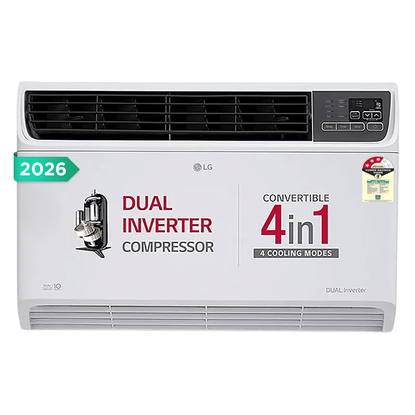LG 4-in-1 Convertible 1.5 Ton 3 Star Window AC with Dual Rotary Compressor (Copper Condenser, AW-Q18WUXA.ASLG)