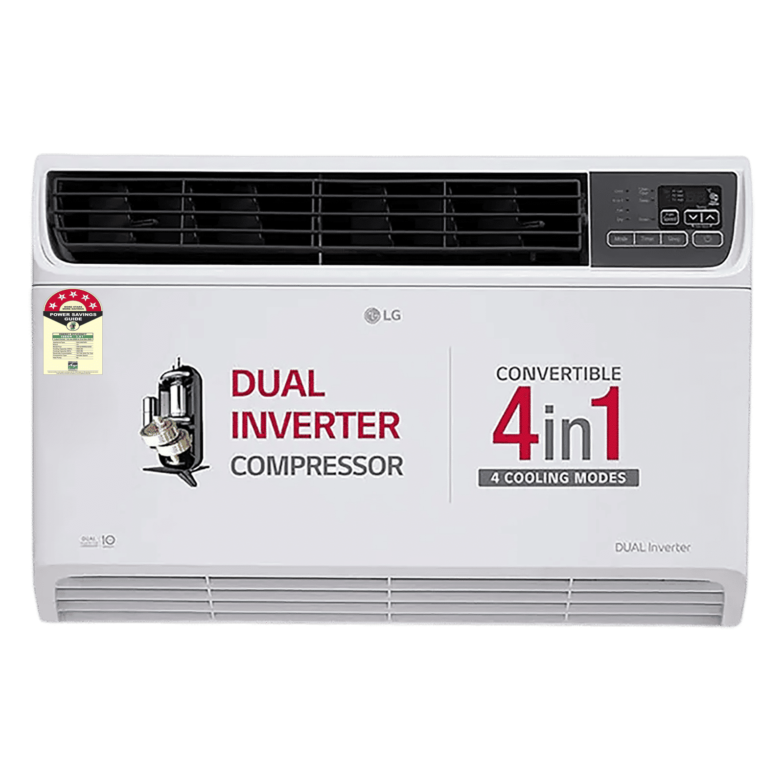 LG 4 in 1 Convertible 1.5 Ton 5 Star Inverter Window Smart AC with Energy Manager Plus (Copper Condenser, AW-Q18WWZA.ASLG)