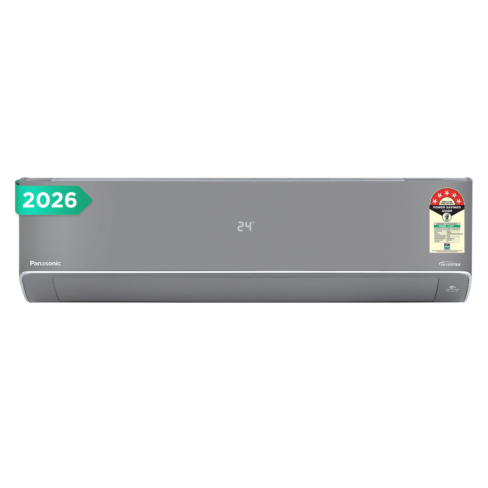 Panasonic HU 8 in 1 Convertible 1 Ton 5 Star Inverter Split Smart AC with Voice Assistant (2026 Model, Copper Condenser, CS/CU-HU12CKY5FM-P)