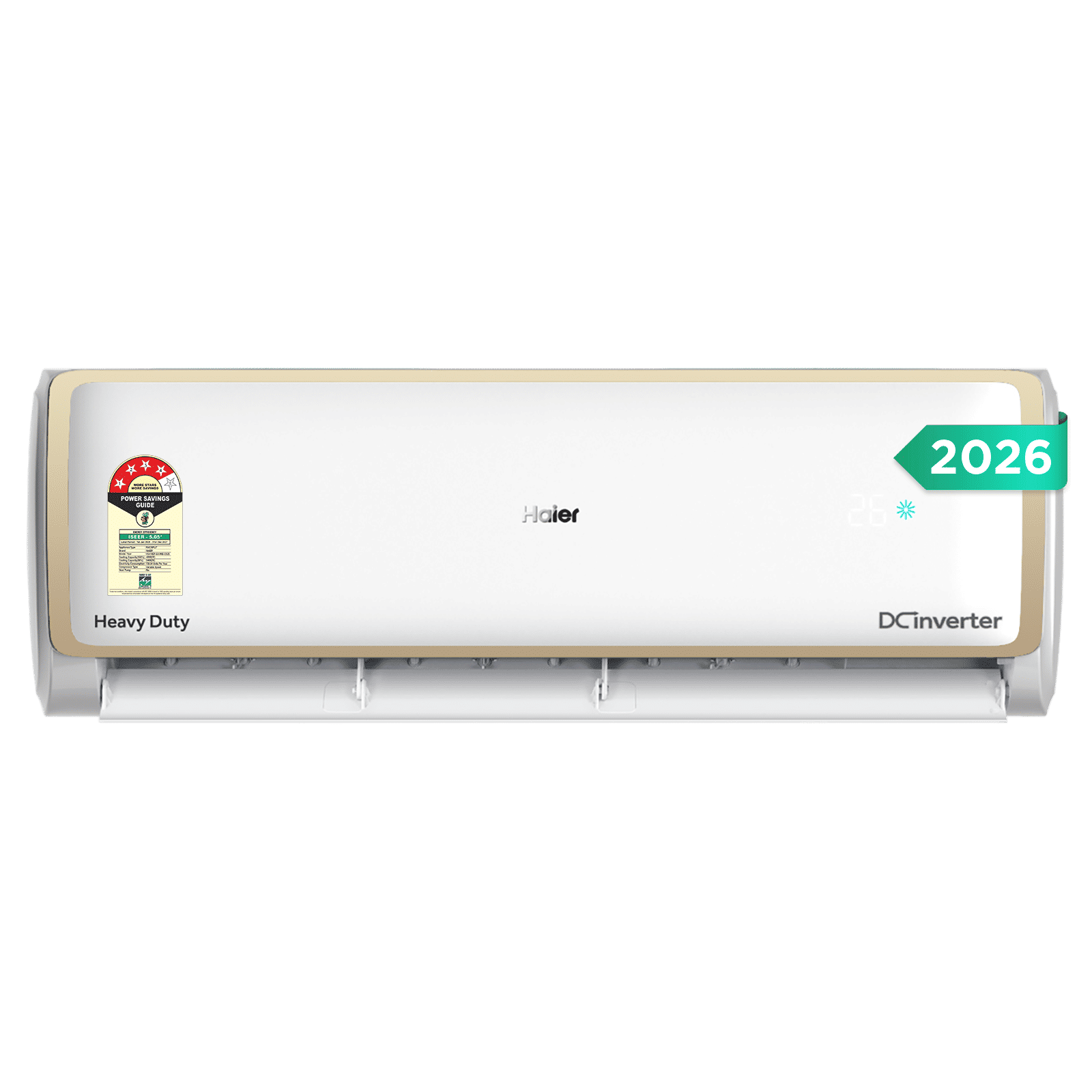 Haier Elegante Heavy Duty AI Plus Convertible 1.5 Ton 4 Star Inverter Split AC with 4 Way Swing (Copper Condenser, HSA18EP-GAI4NB-I)