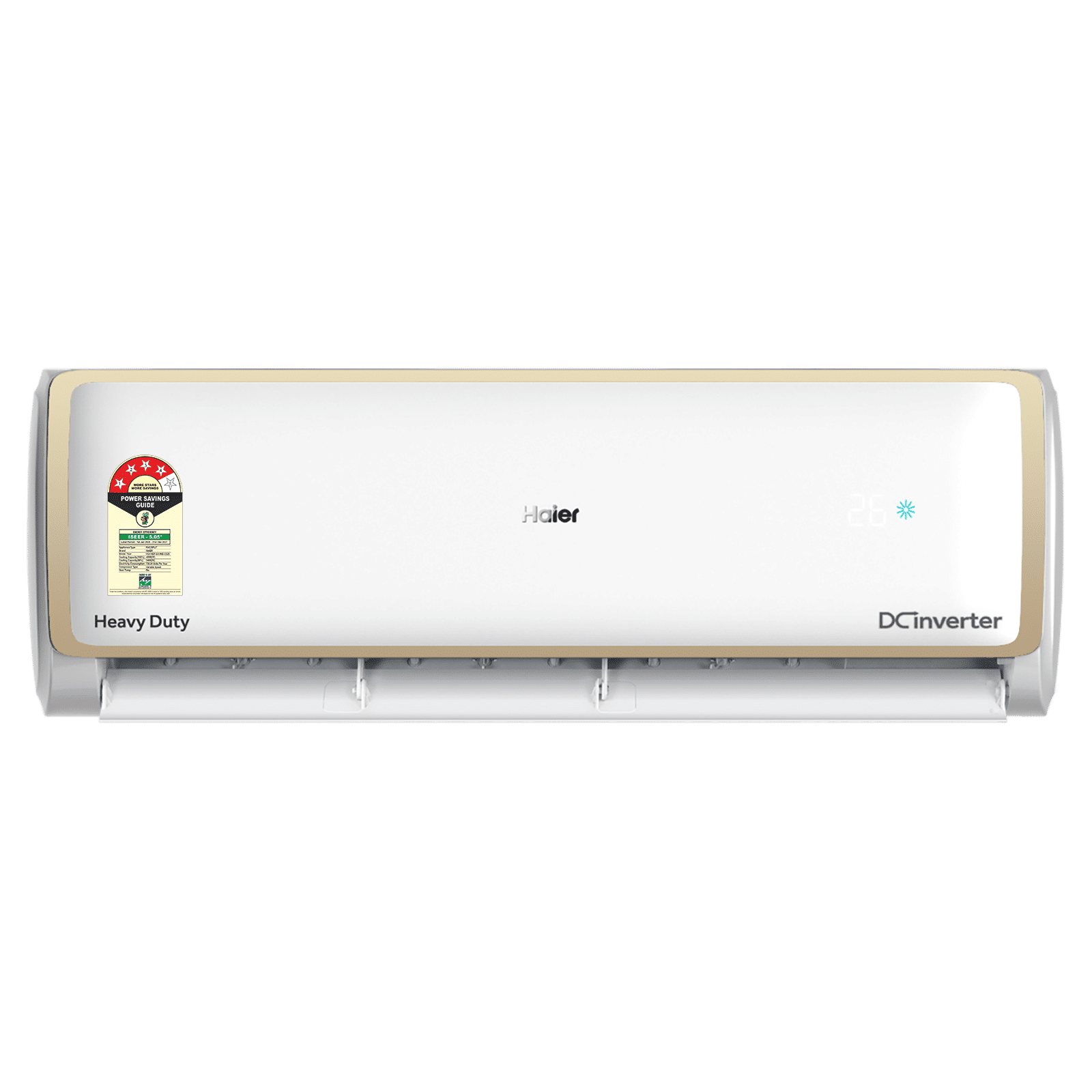 Haier Elegante Heavy Duty AI Plus Convertible 1.5 Ton 4 Star Inverter Split AC with 4 Way Swing (Copper Condenser, HSA18EP-GAI4NB-I)