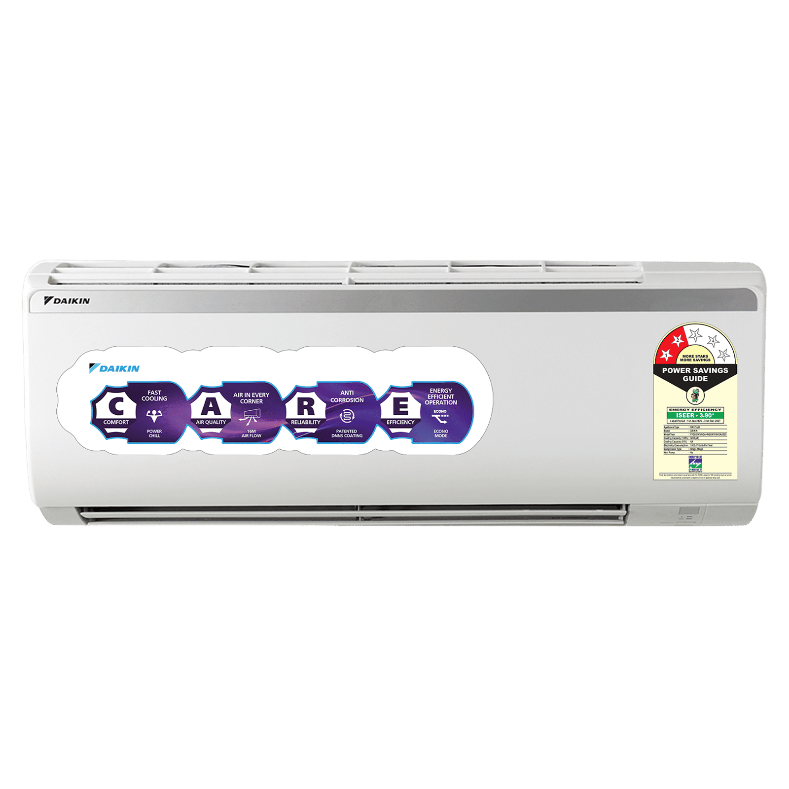 DAIKIN 1.5 Ton 2 Star Split AC (Copper Condenser, PM 2.5 Filter, FTQ50XV16VCA)