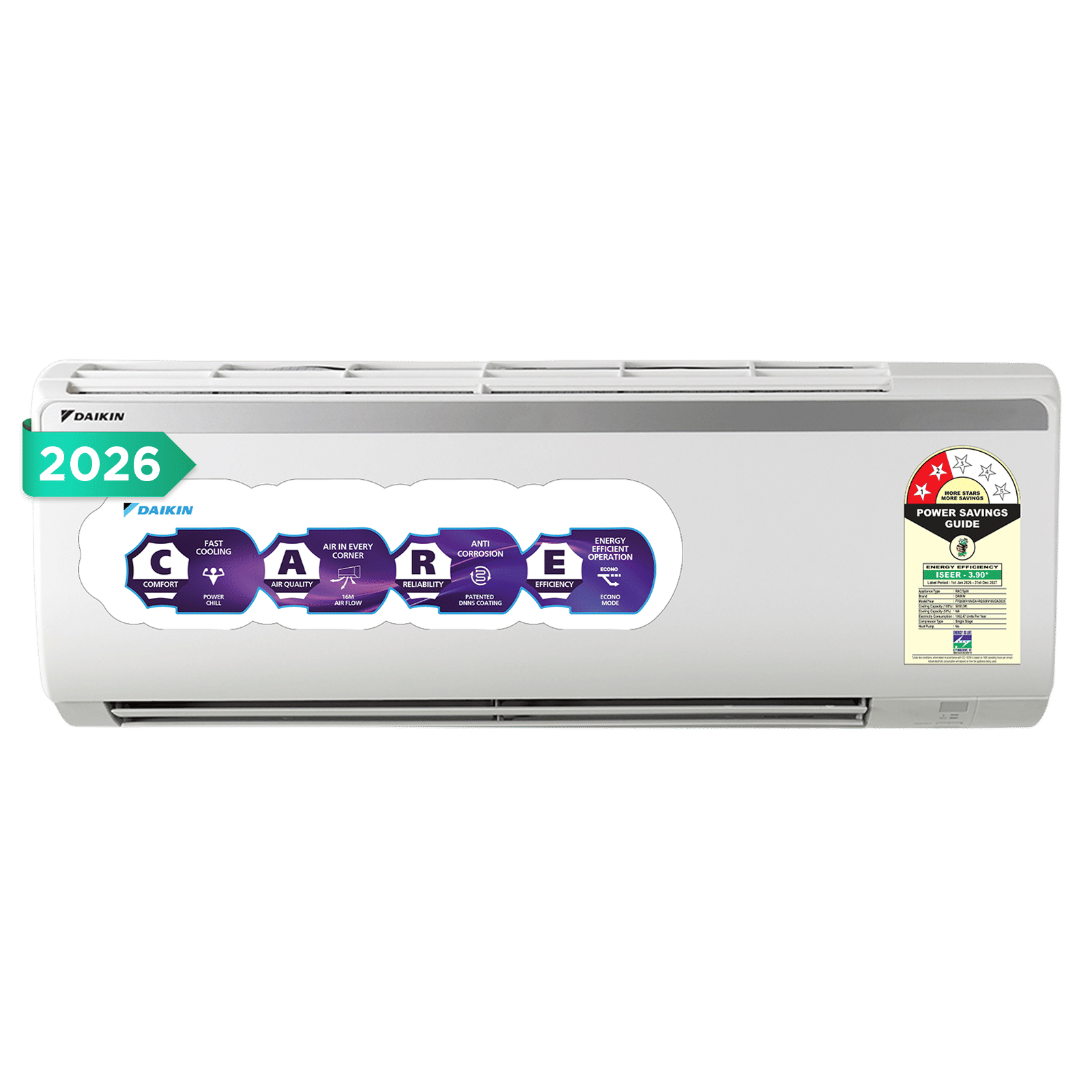 DAIKIN 1.5 Ton 2 Star Split AC (Copper Condenser, PM 2.5 Filter, FTQ50XV16VCA)