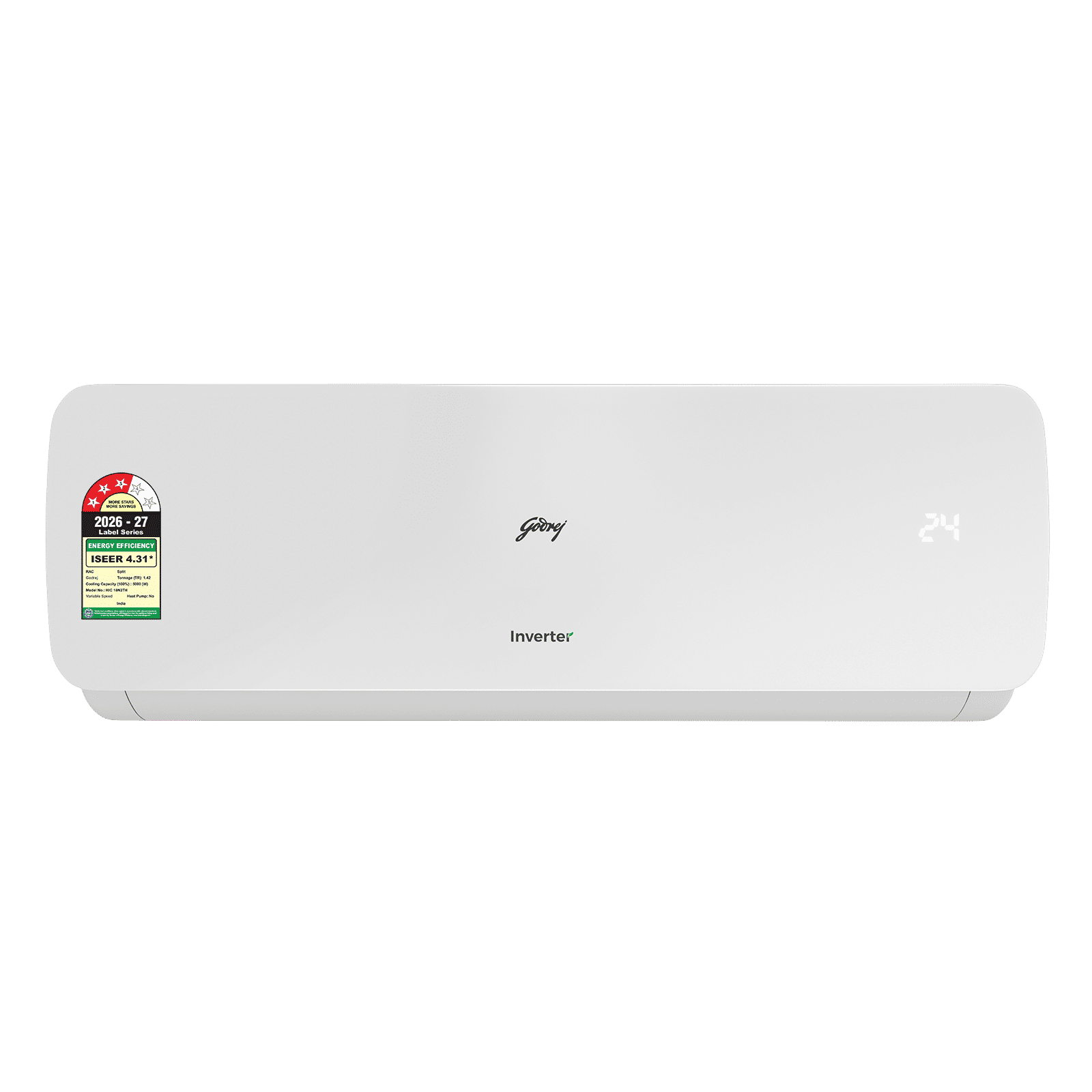 Godrej N Series Convertible 1.4 Ton 3 Star Inverter Split AC with I-Sense Technology (2026 Model, Blue Fin Condenser, TR HIC 18N3TH WA)