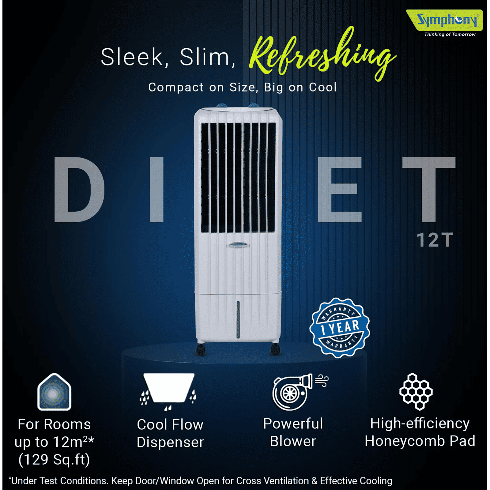 Buy Symphony Diet 12T 12 Litres Personal Air Cooler with i-Pure