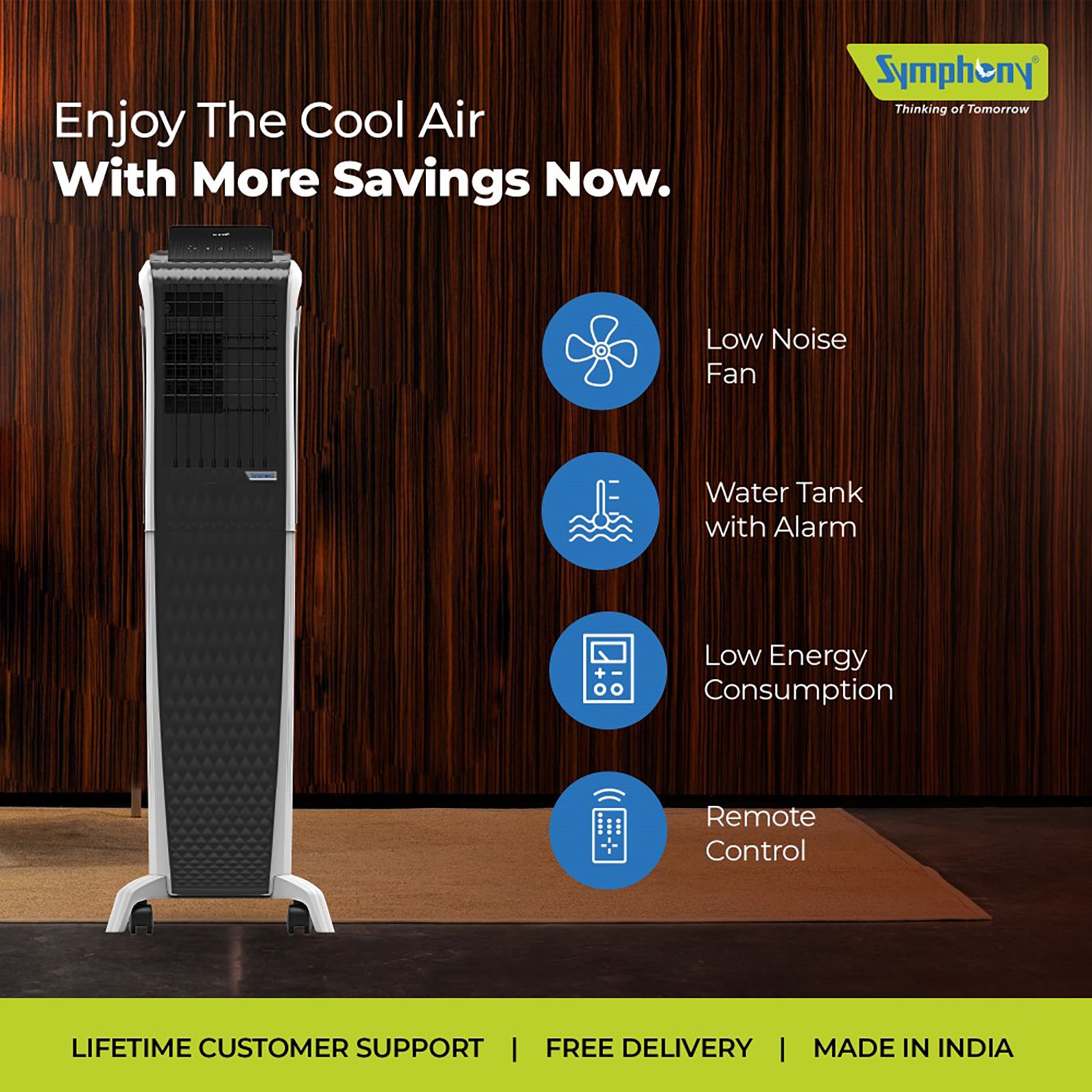 Symphony Diet 3d Symphony Air Cooler Without Water Price Buy Symphony Diet  3D 55i+ 55 Litres Room Air Cooler With Magnetic