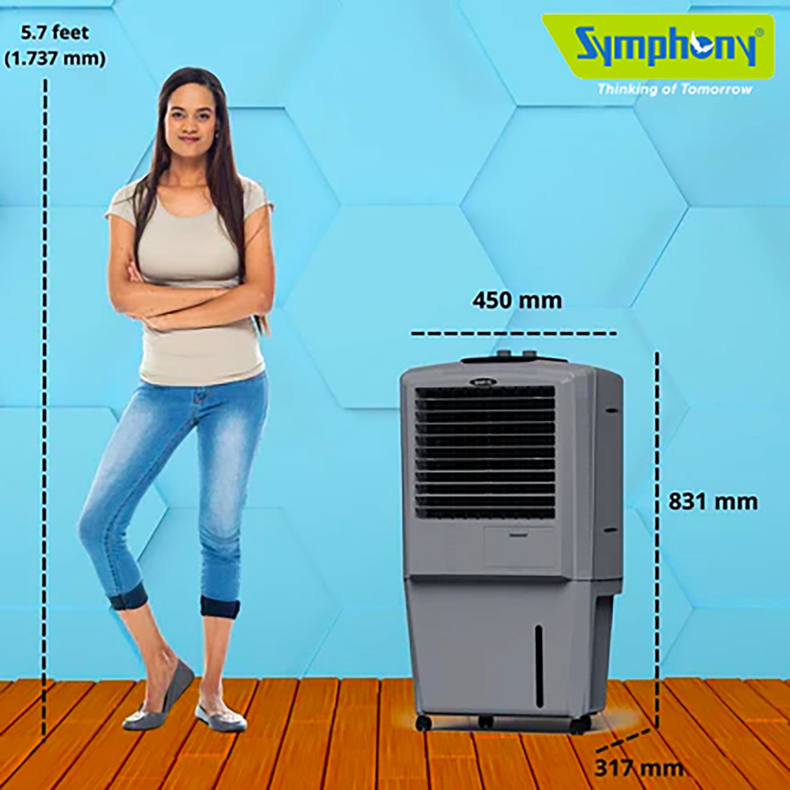 Buy Symphony HiFlo 27 Litres Room Air Cooler with i-Pure