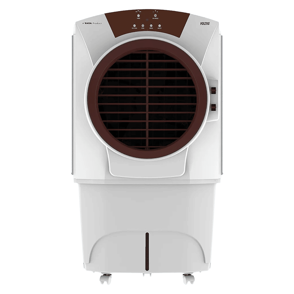 VOLTAS Grand 52E 52 Litres Desert Air Cooler with Thermal Overload Protection (Water Tank Indicator, White & Grey)