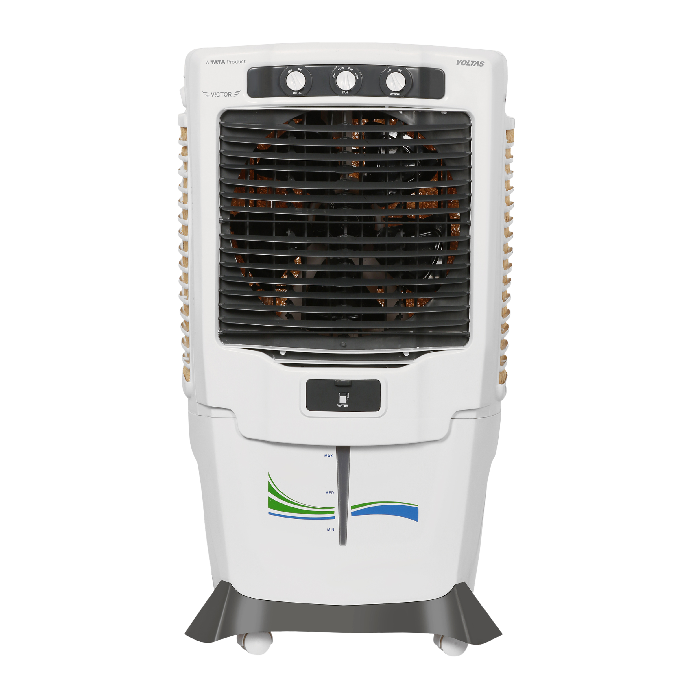 VOLTAS Victor 55 Litres Desert Air Cooler (Inverter Compatible, 4810341,  White/Grey)