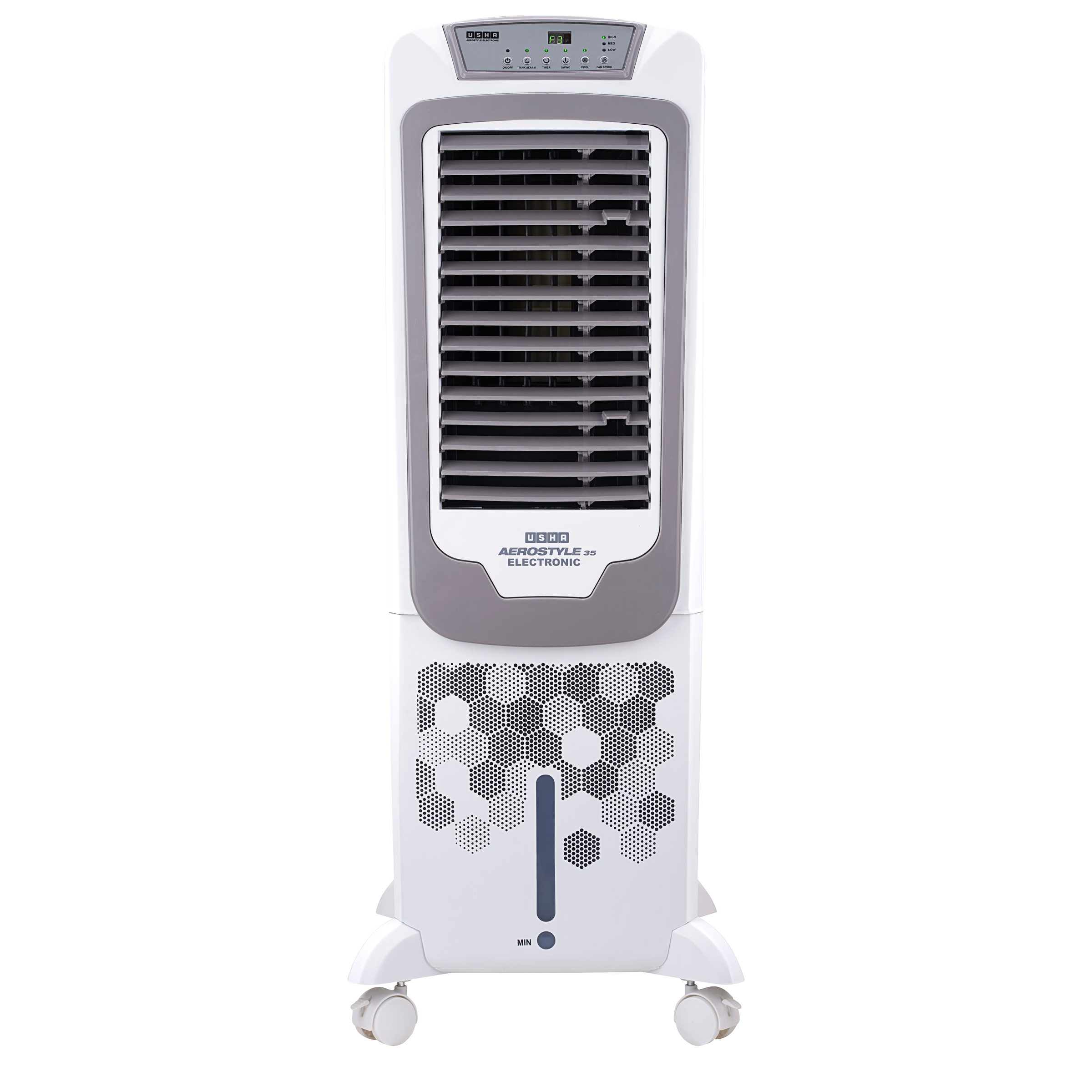 USHA Aerostyle 35 Litres Tower Air Cooler (Anti-Bacterial Tank, 4664135AST1E93N, White)
