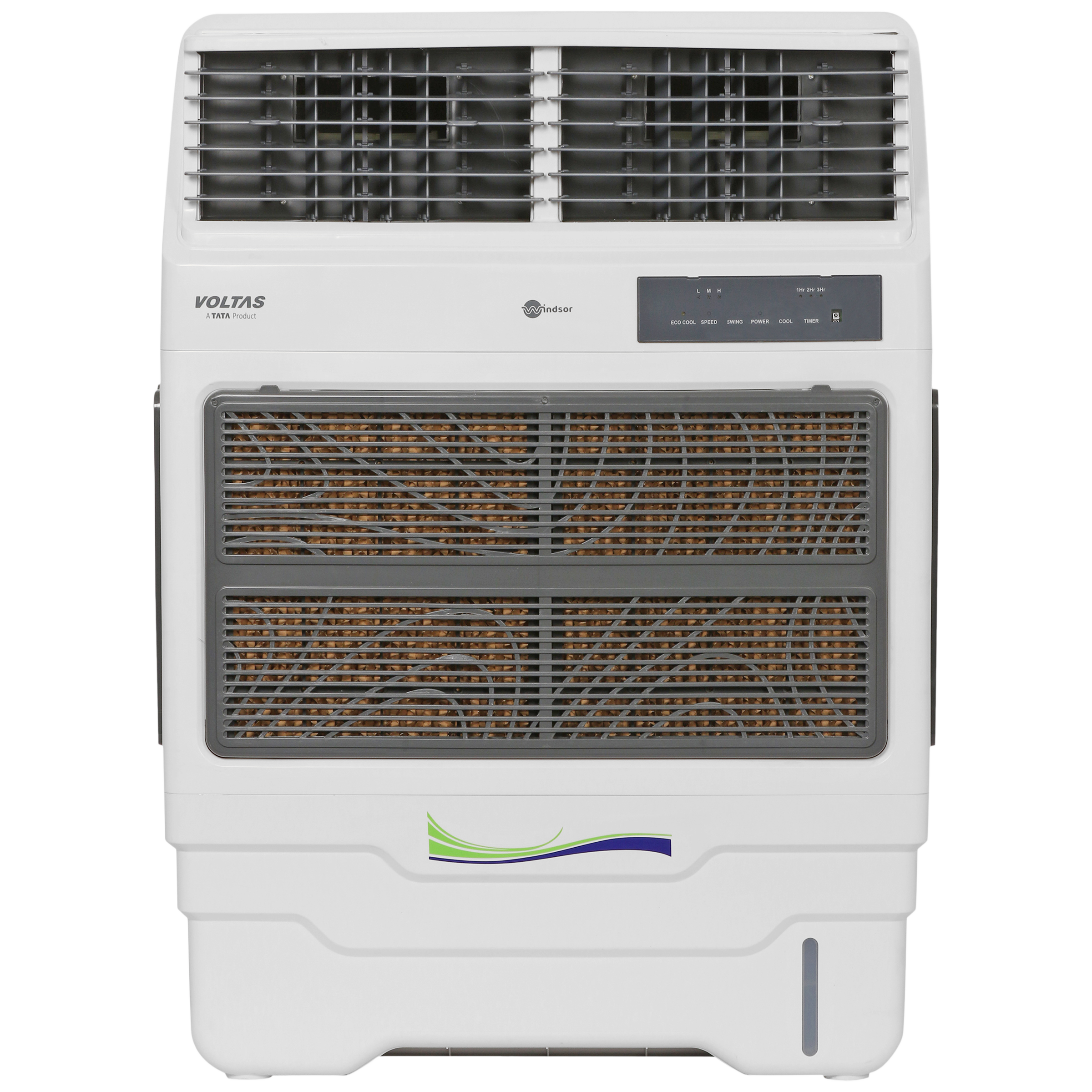 VOLTAS Windsor 65 Litres Room Air Cooler (Remote Control, 4810336, White/Grey)