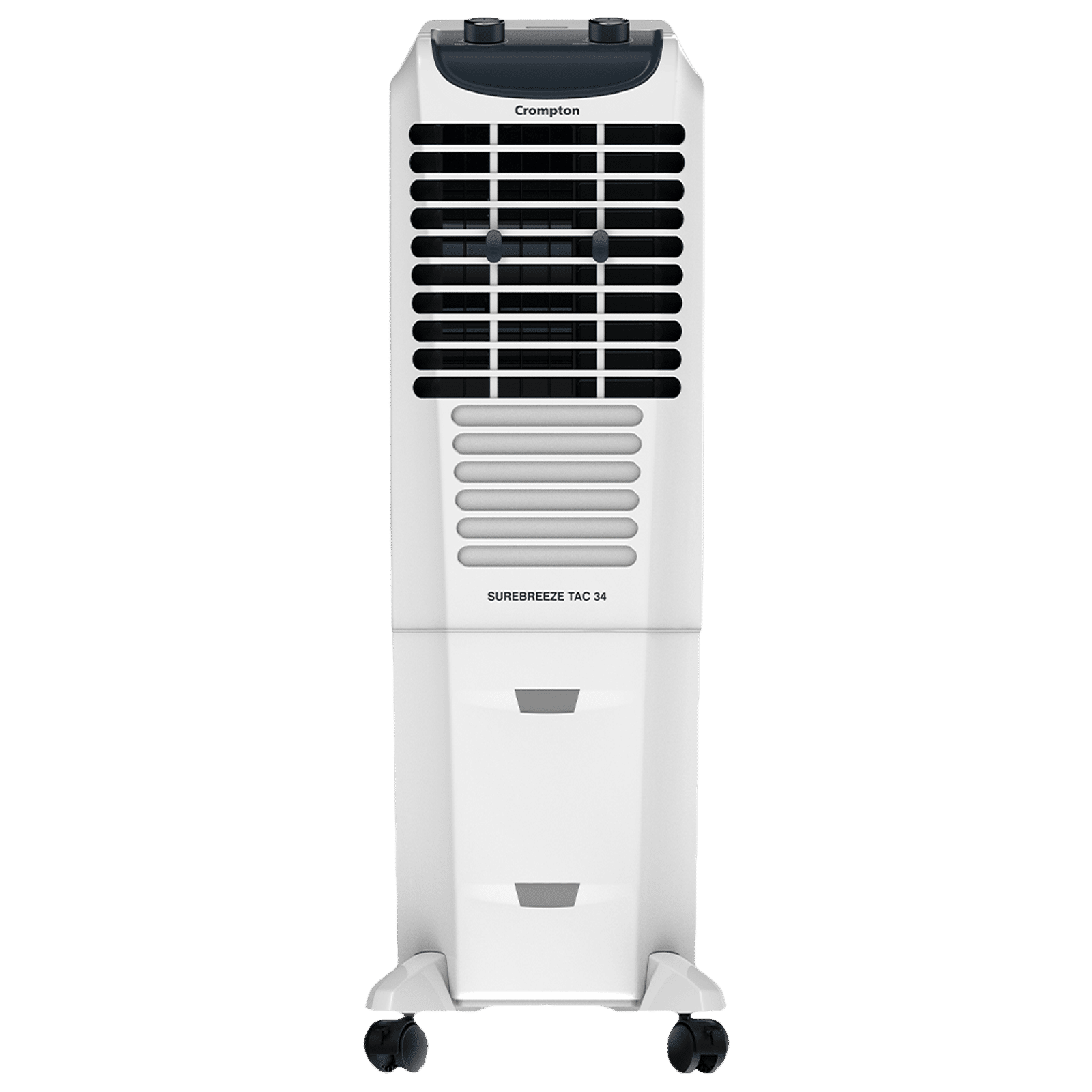 Crompton Surebreeze 34 Litres Tower Air Cooler with Overload Protection (4 Way Air Deflection, White & Black)
