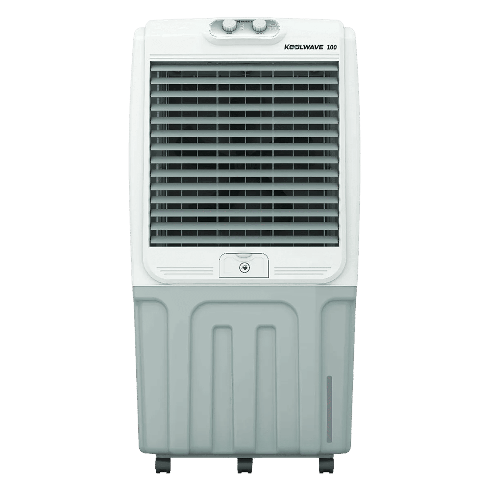 HAVELLS KoolWave 100 Litres Desert Air Cooler with Thermal Overload Protection (Inverter Compatible, White & Grey)