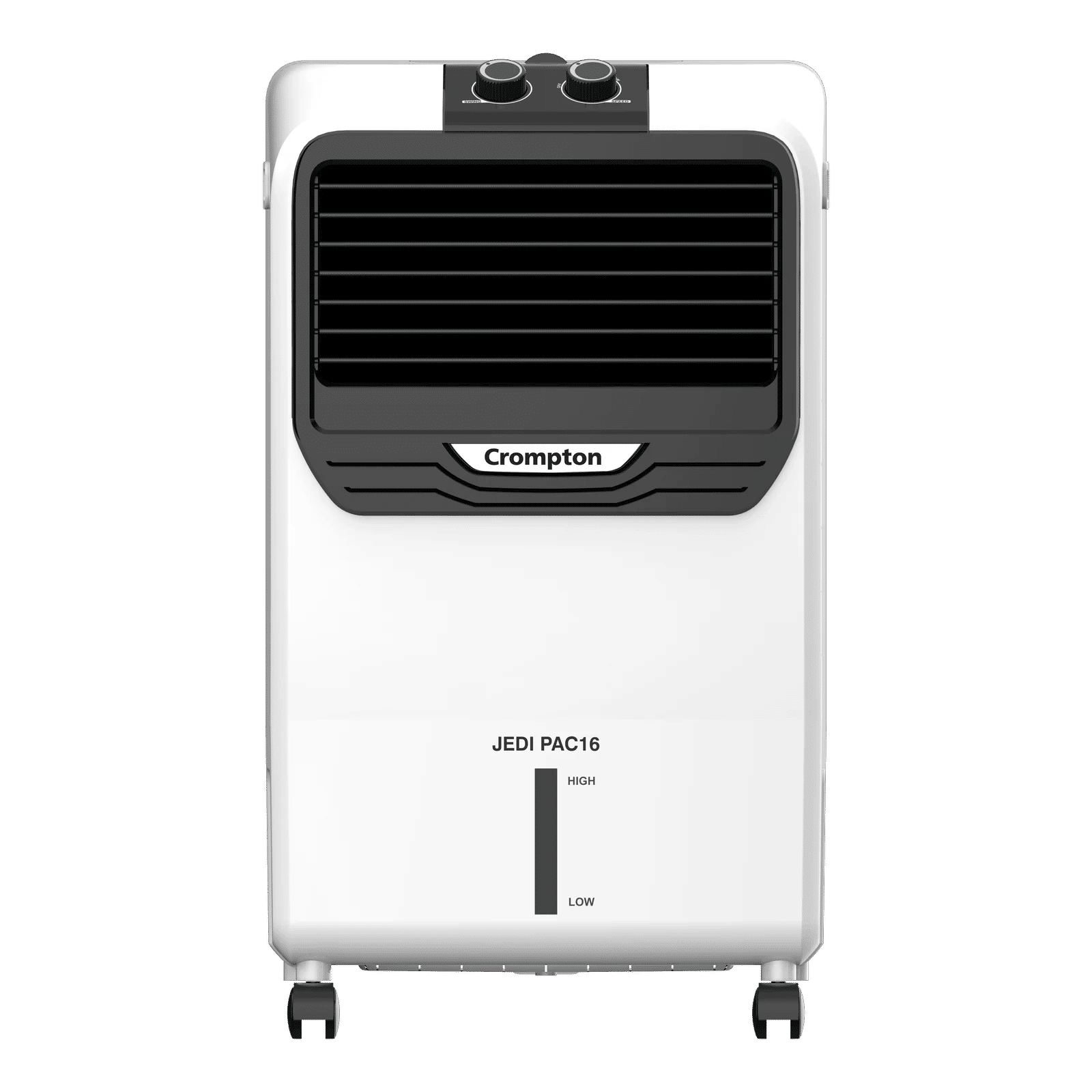 Crompton Jedi PAC 16 Litres Personal Air Cooler with Everlast Pump (4 Way Air Deflection, White & Black)