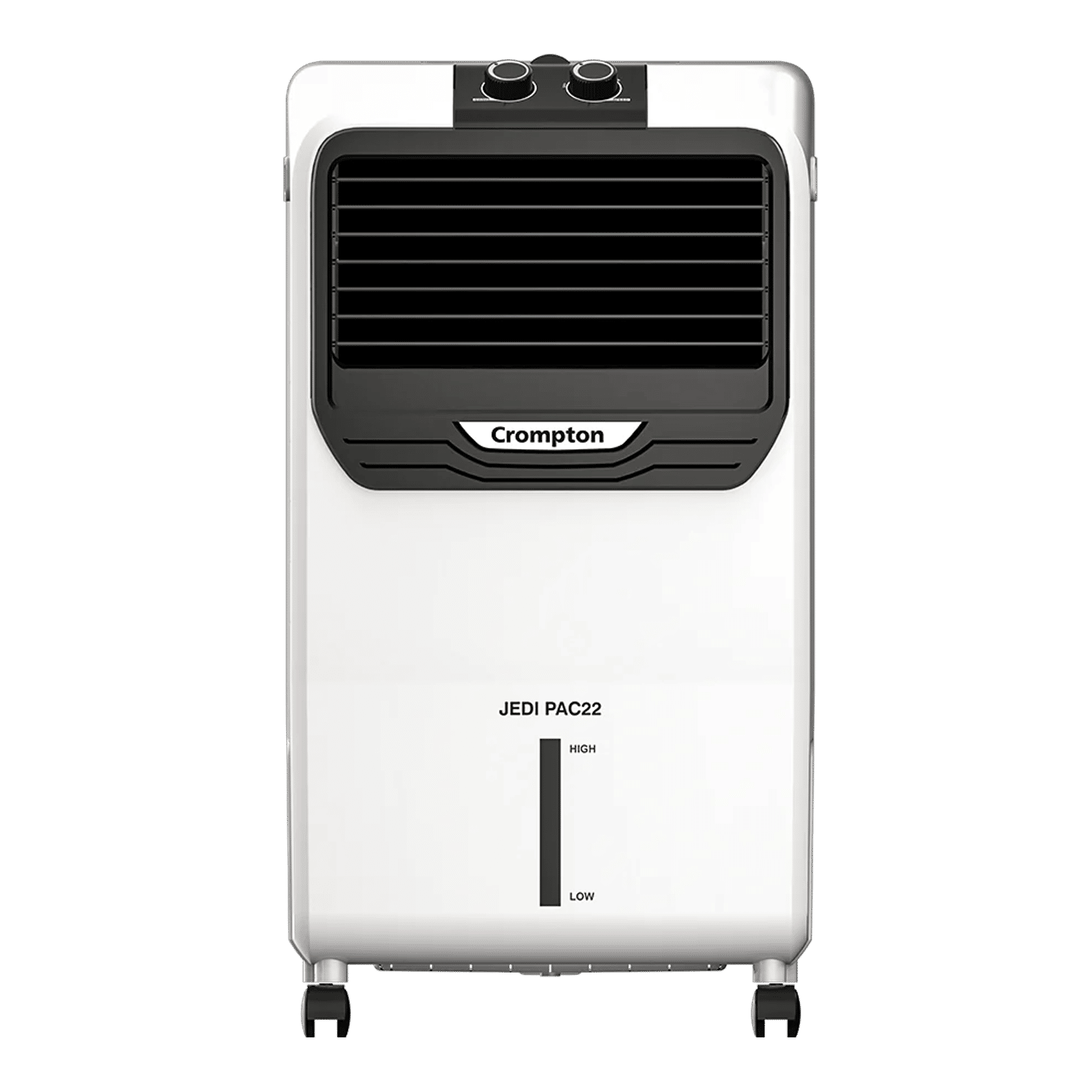 Crompton Jedi PAC 22 Litres Personal Air Cooler with Everlast Pump (4 Way Air Deflection, White & Black)