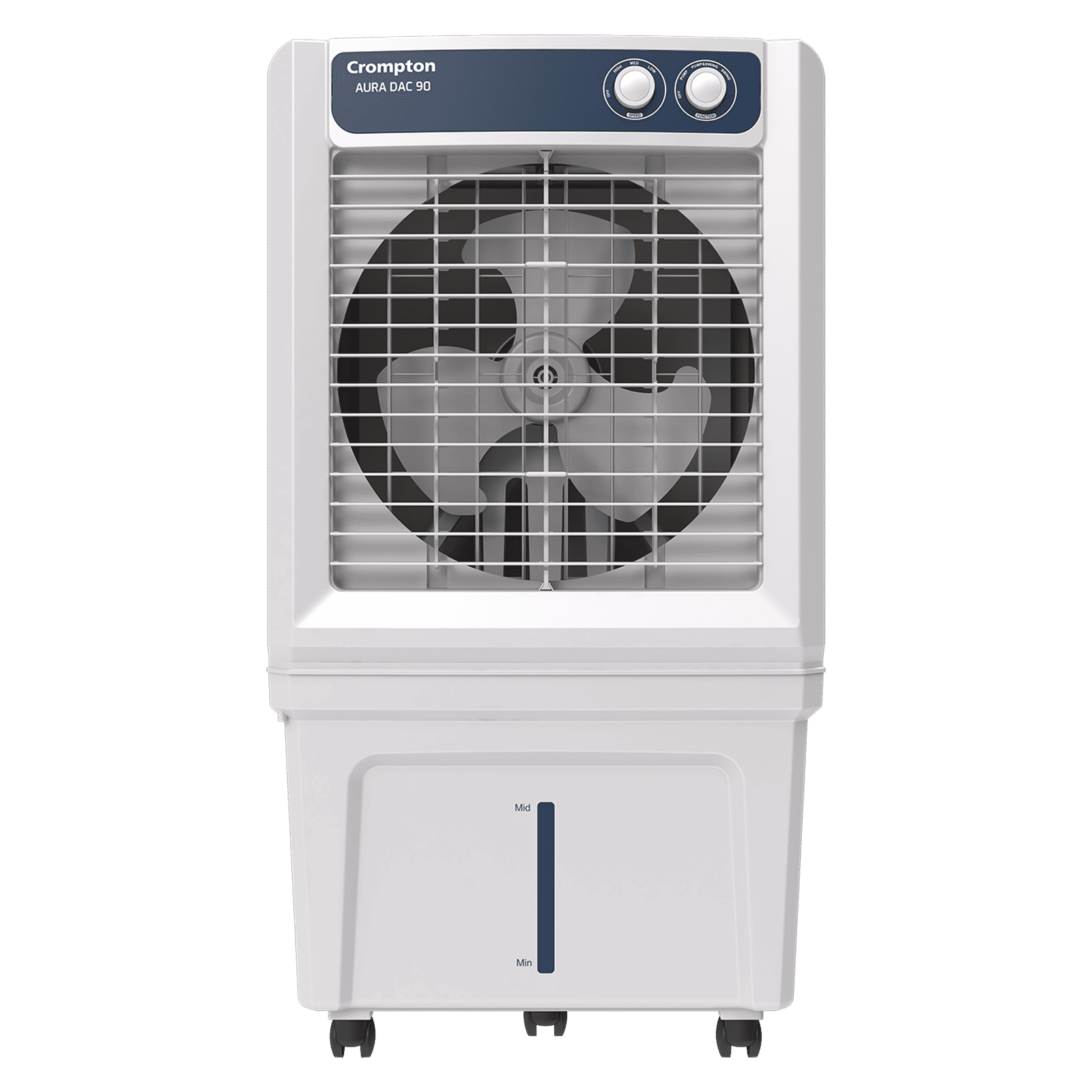 Crompton Aura 90 Litres Desert Air Cooler with Everlast Pump (Collasible Louvers, Indian Ink & While)