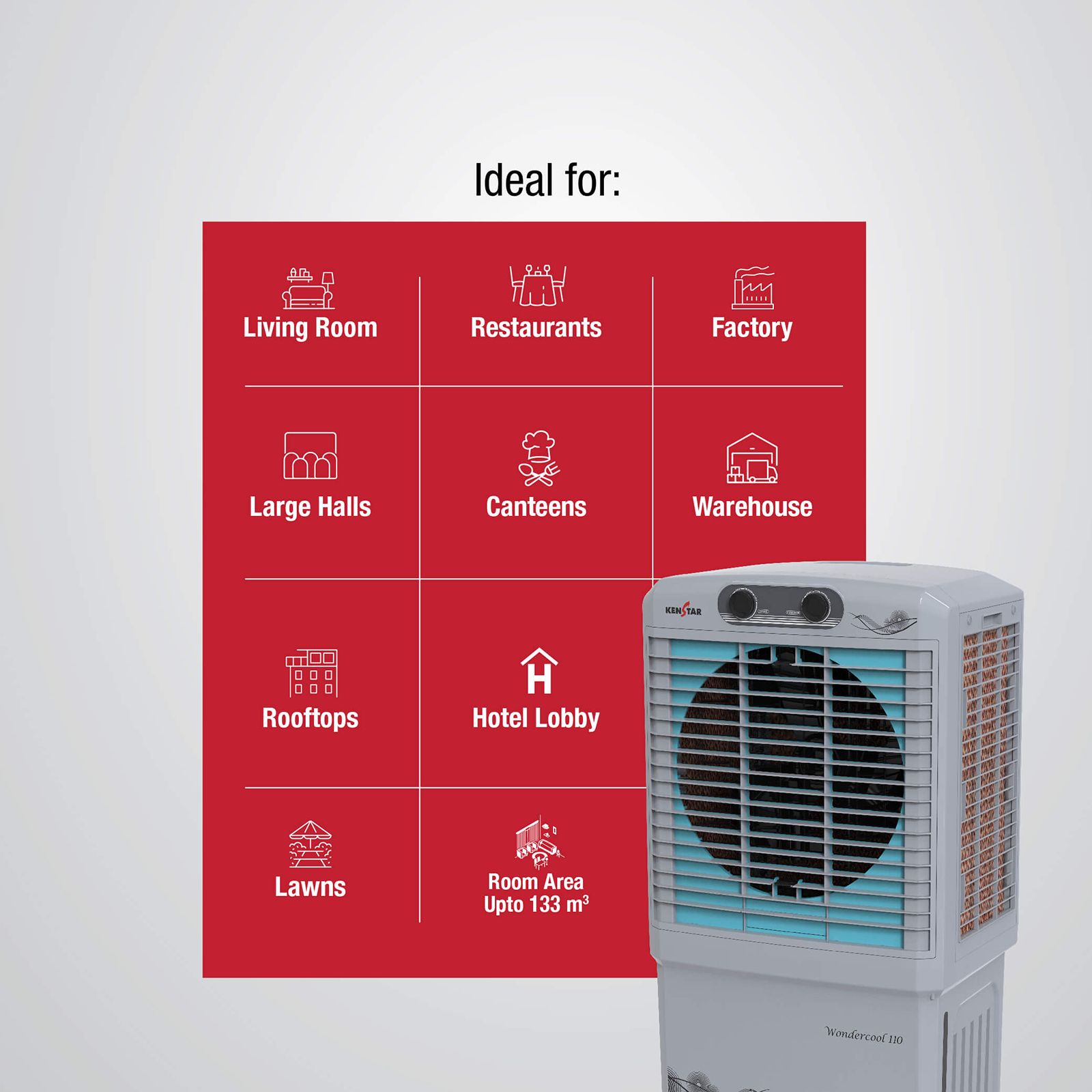 Buy KENSTAR Wondercool HC 110 Litres Desert Air Cooler with Quadra - Main Image