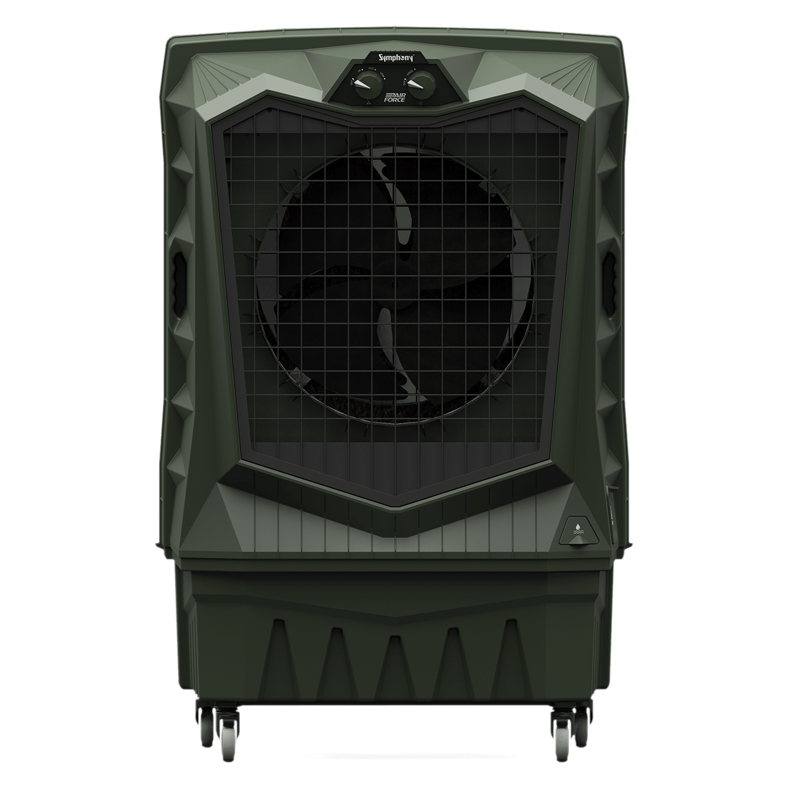 Symphony Air Force 100 Litres Desert Air Cooler with Xtra Power Jet Fan (Inverter Compatible, Militry Green)