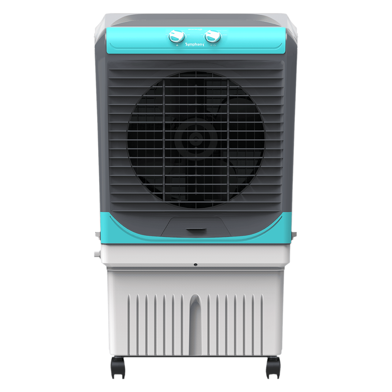 Symphony Maxwind 80XL+ 80 Litres Desert Air Cooler with CFD Technology (Inverter Compatible, Grey & Blue)