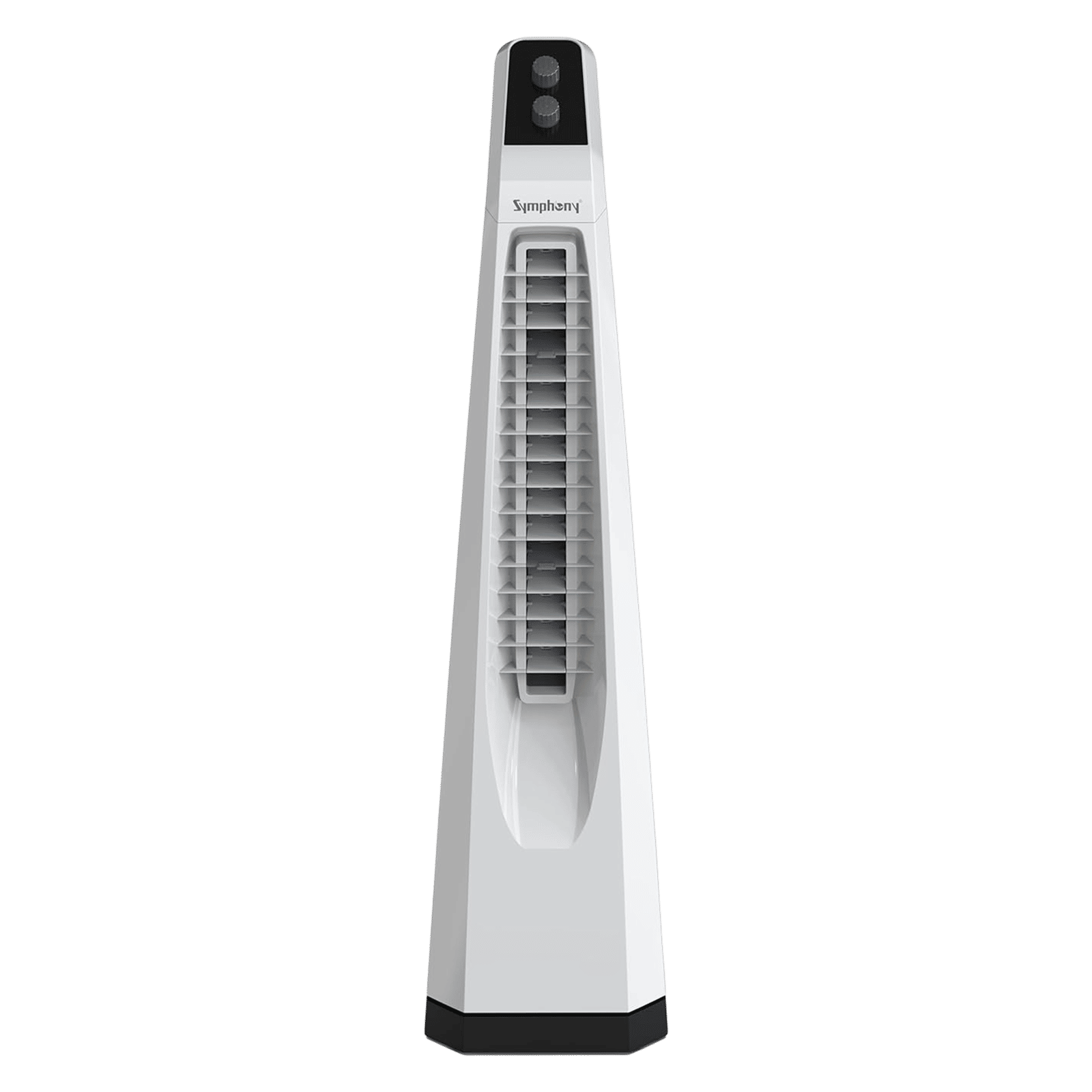 Symphony Surround JUNIOR Bladeless 20 ft Air Throw 650 m3/hr Air Delivery Tower Fan (BLTT Technology, White)