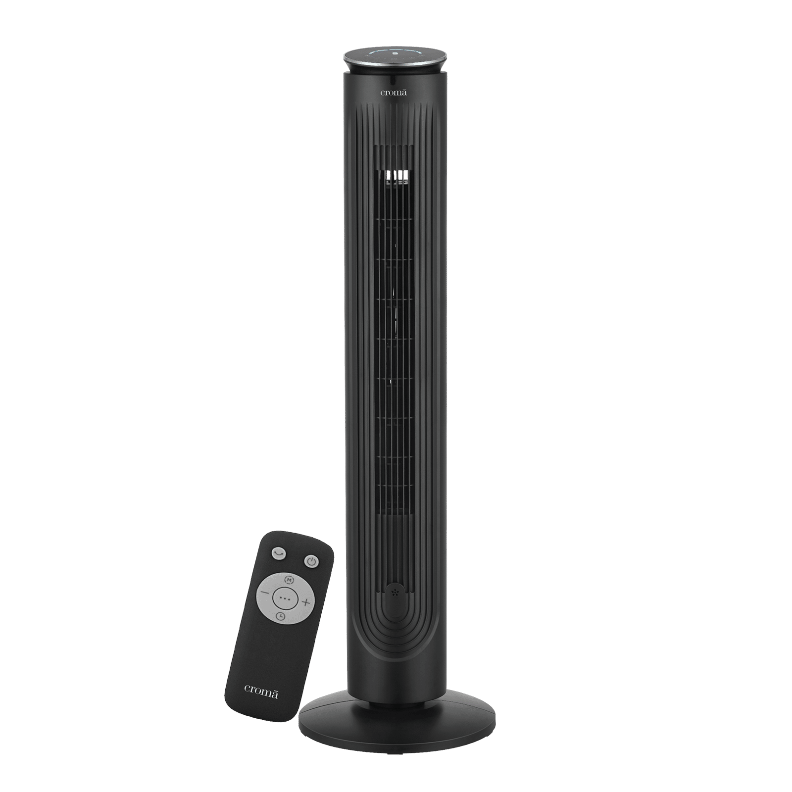 Croma Bladeless 1500 m3/hr Air Delivery Tower Fan with Remote Control (5 Speed Settings, Black)