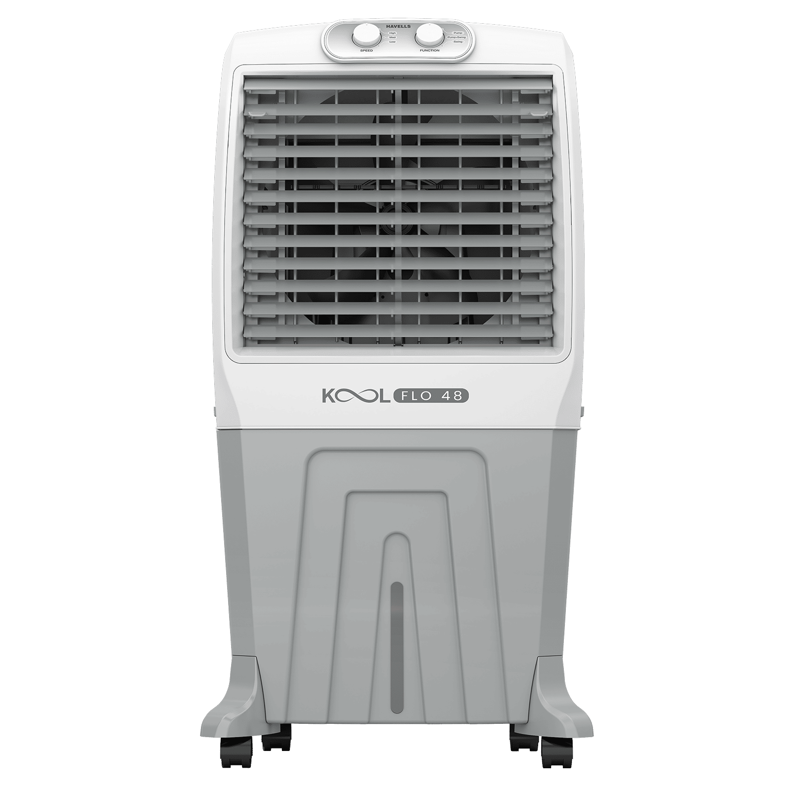 Havells KoolFlo 48 Litres Personal Air Cooler with Dual Flow Technology (Bacteria Shield Honeycomb Pads Technology, White & Grey)