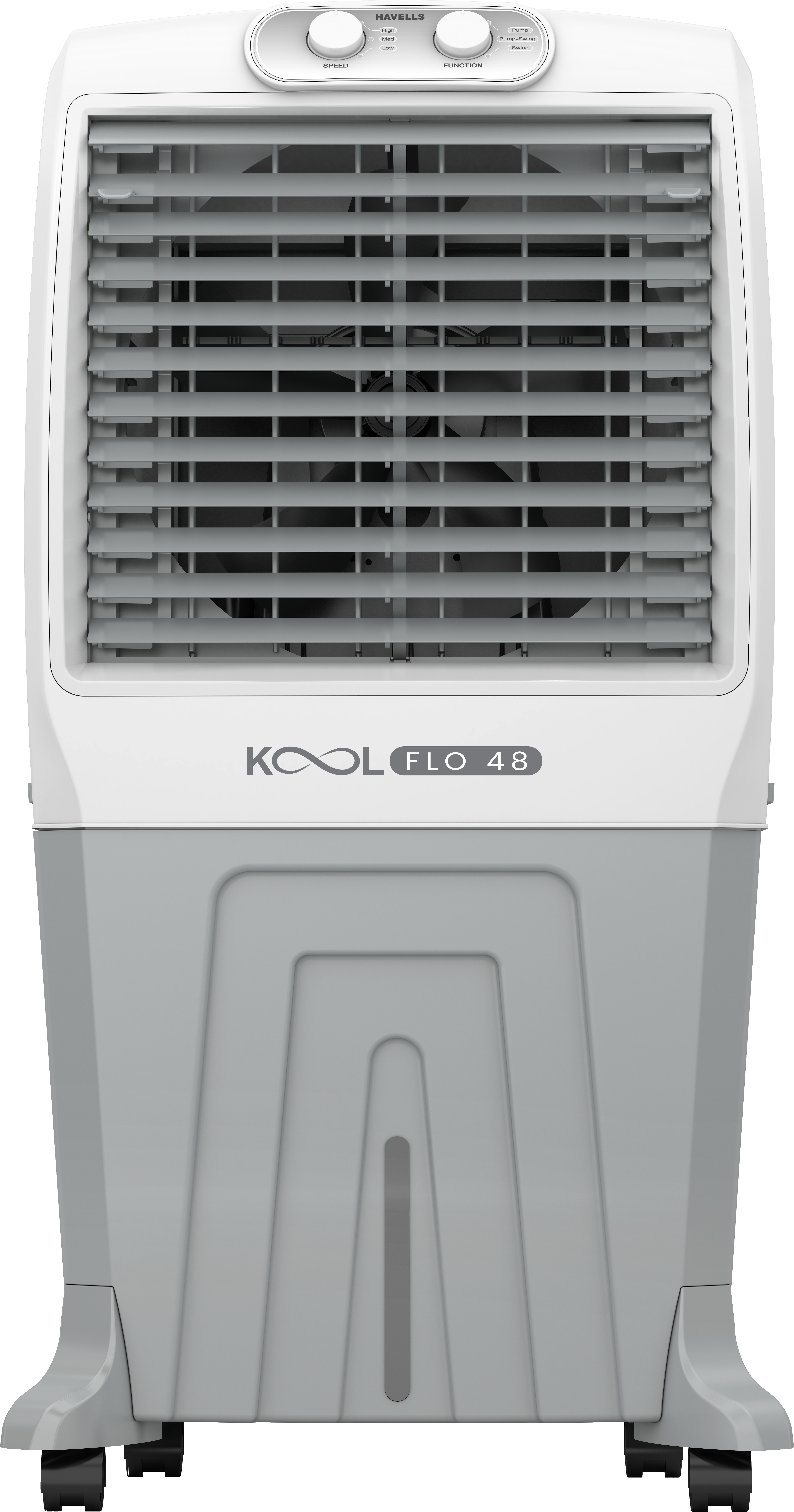 Havells KoolFlo 48 Litres Personal Air Cooler with Dual Flow Technology (Bacteria Shield Honeycomb Pads Technology, White & Grey)