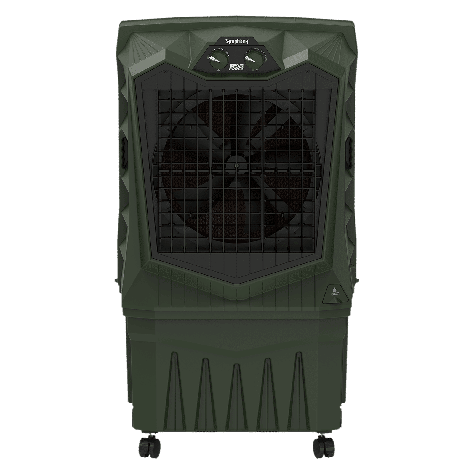 Symphony Air Force 95 Litres Desert Air Cooler with Auto Louver Movement (Inverter Compatible, Militry Green)