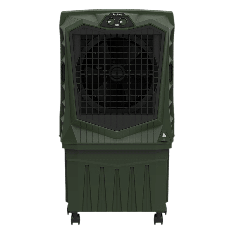 Symphony Air Force 60 Litres Desert Air Cooler with Auto Louver Movement (Inverter Compatible, Militry Green)
