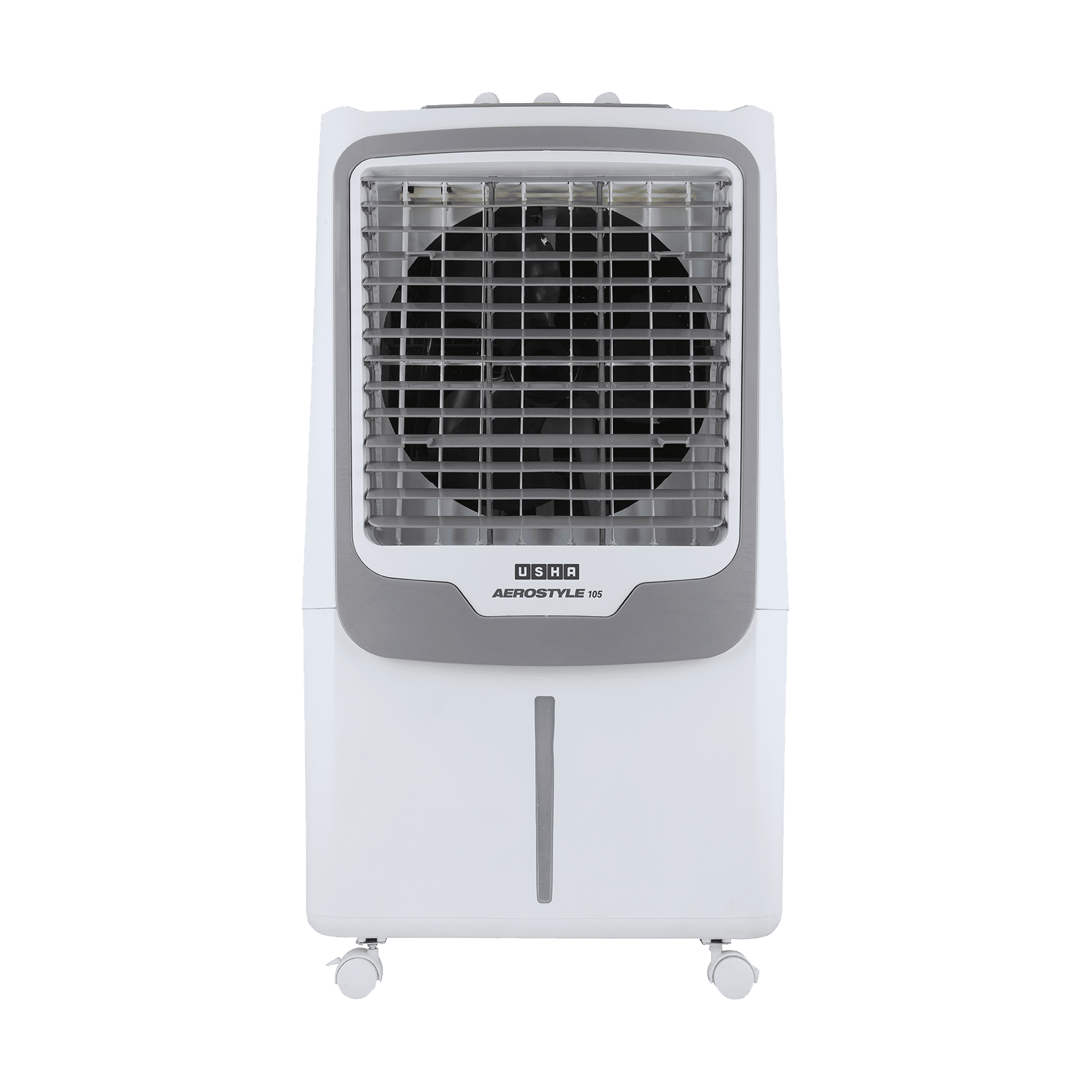 Usha AERO STYLE 105ASD1 105 Litres Desert Air Cooler with Shower Distribution Channel (Adjustable Water Flow, White & Grey)