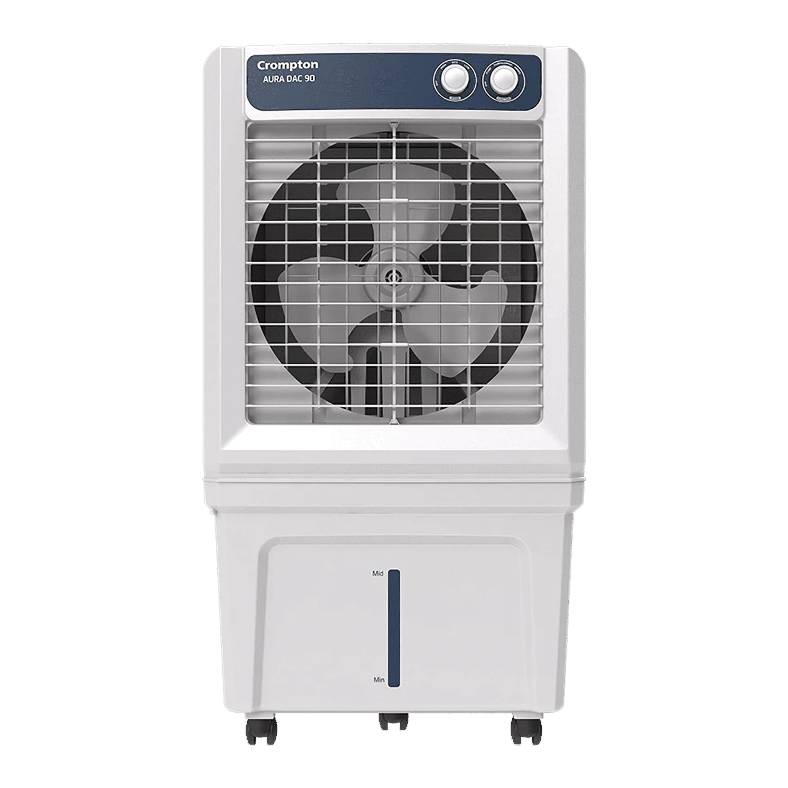Crompton Aura 90 Litres Desert Air Cooler with Everlast Pump (Auto Swing Louvers, White & Indian Ink)