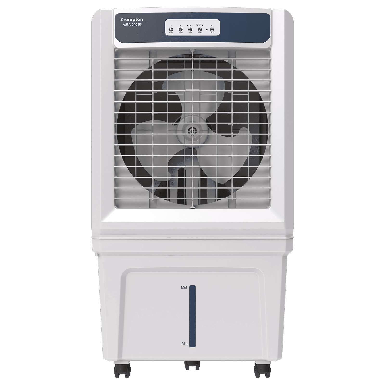 Crompton Aura 90 Litres Desert Air Cooler with Everlast Pump (Auto Swing Louvers, White & Indian Ink)