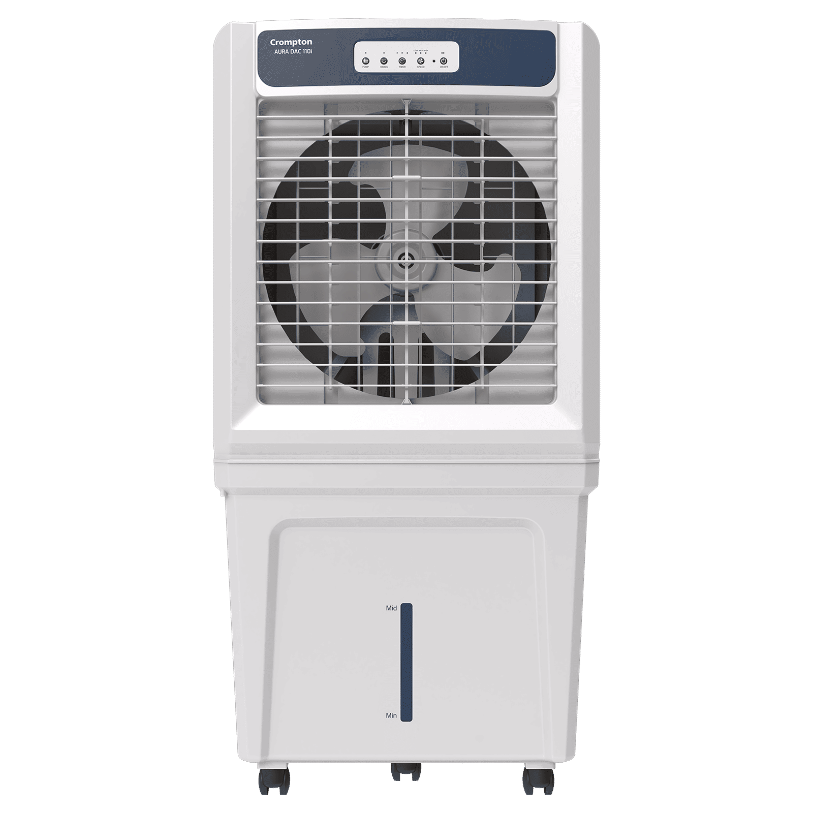 Crompton Aura 110 Litres Desert Air Cooler with Everlast Pump (Auto Swing Louvers, White & Indian Ink)