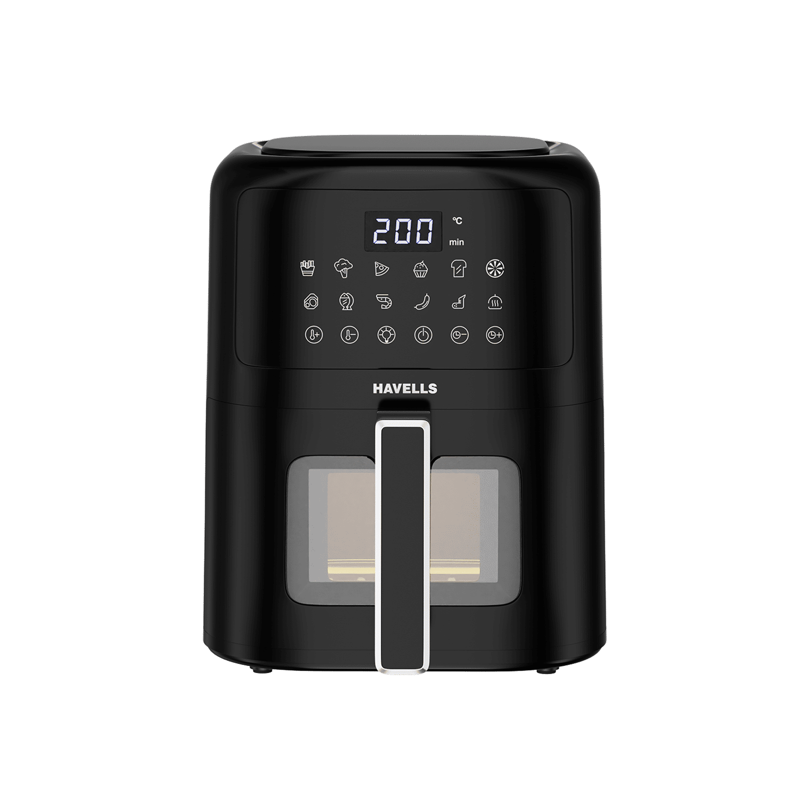 Havells Prolife Vista 4.2L 1350 Watt Digital Air Fryer with Aero Crisp Technology (Black)